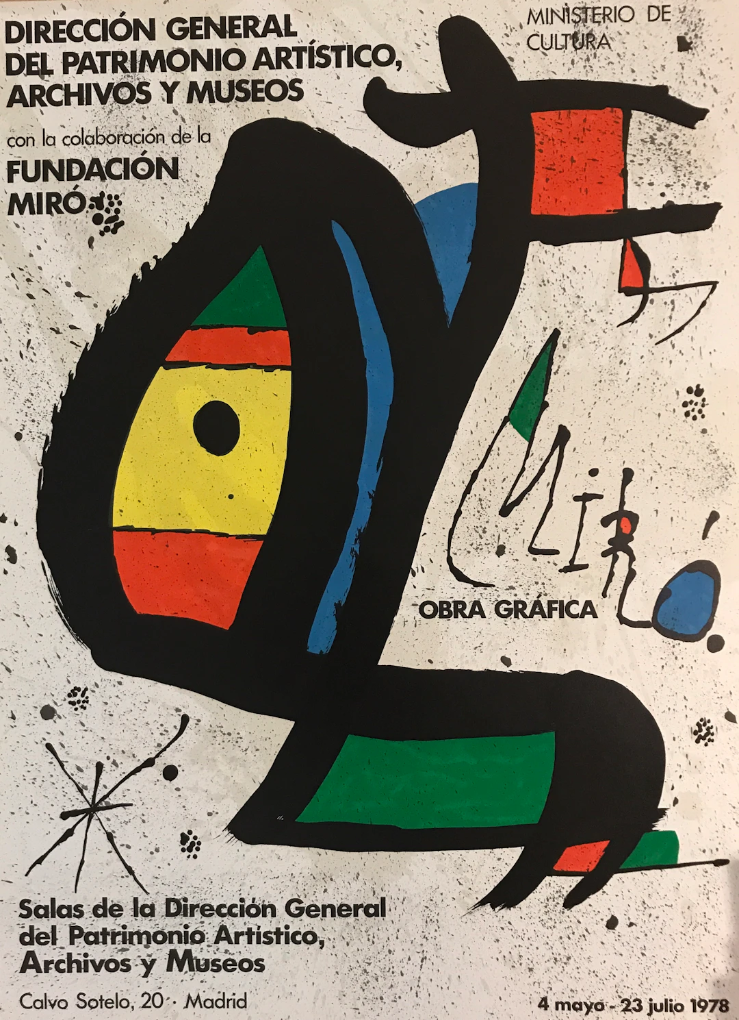 Joan MIRO - Miro Obra Grafica Madrid, 1978 - Affiche lithographique