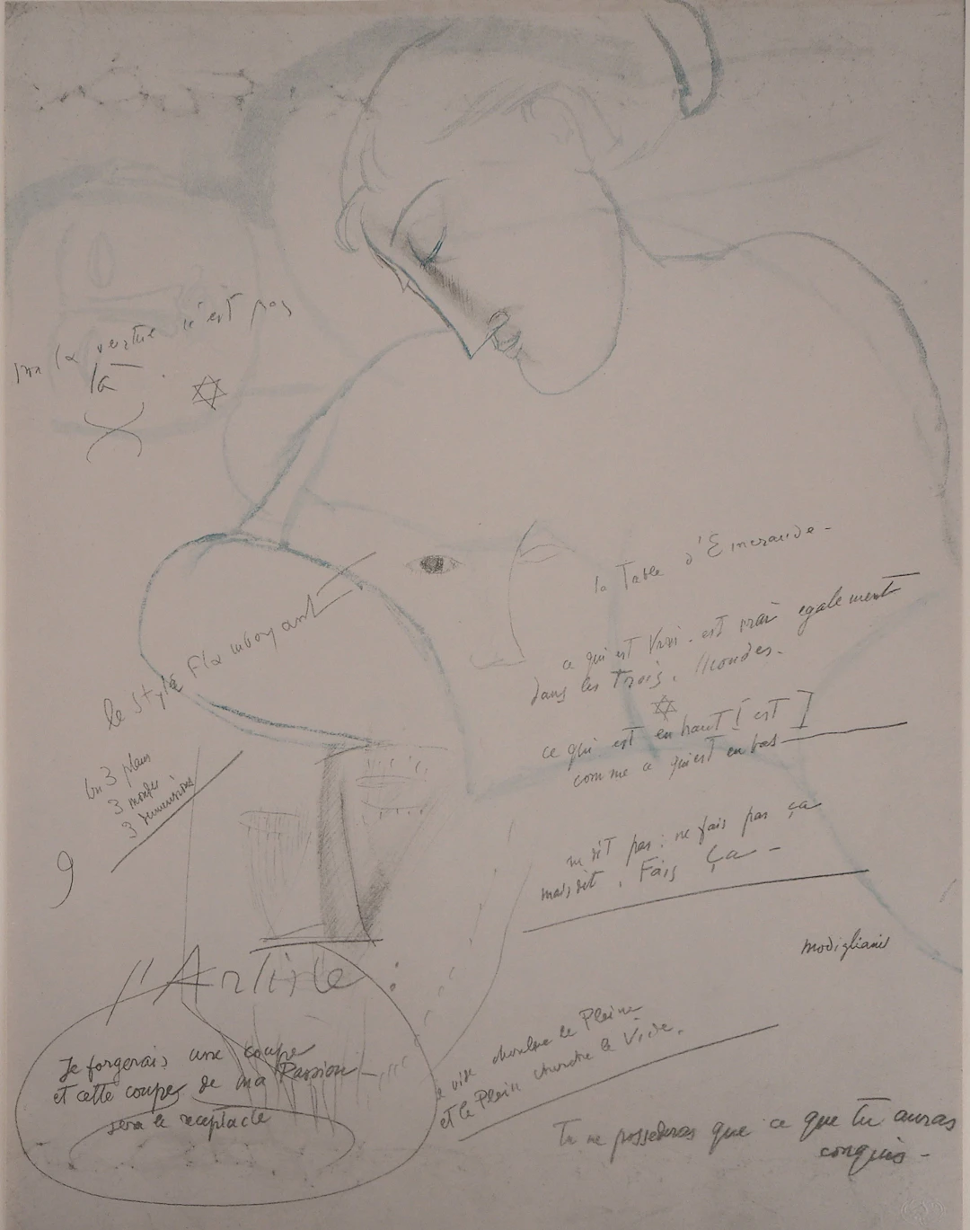 Amedeo MODIGLIANI (d’après) : La table d’émeraude - Lithographie signee, 1959