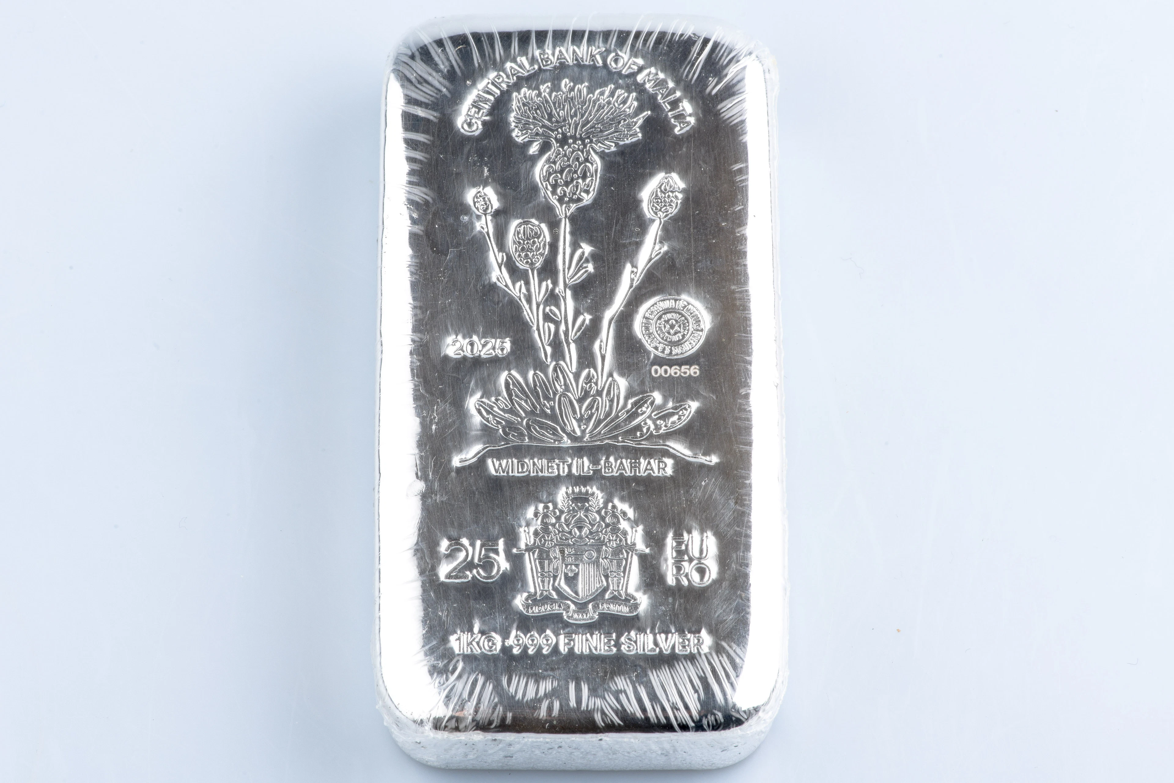 Lingot d’Argent 1 kg – Argent fin .999 – Central Bank of Malta (2026)