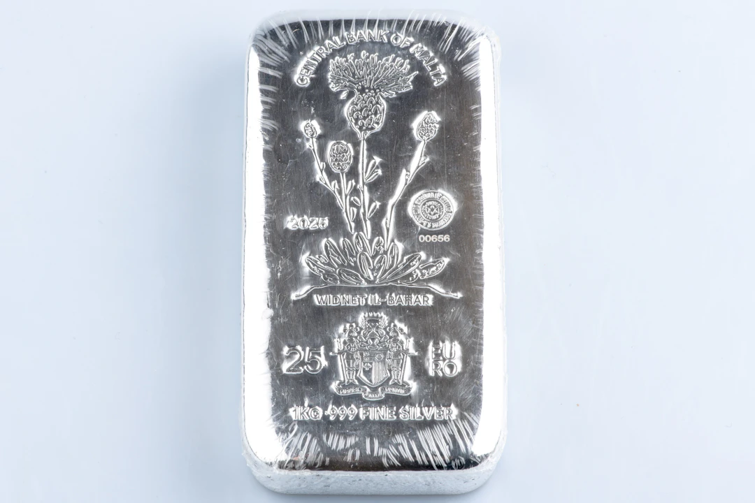 Lingot d’Argent 1 kg – Argent fin .999 – Central Bank of Malta (2026)