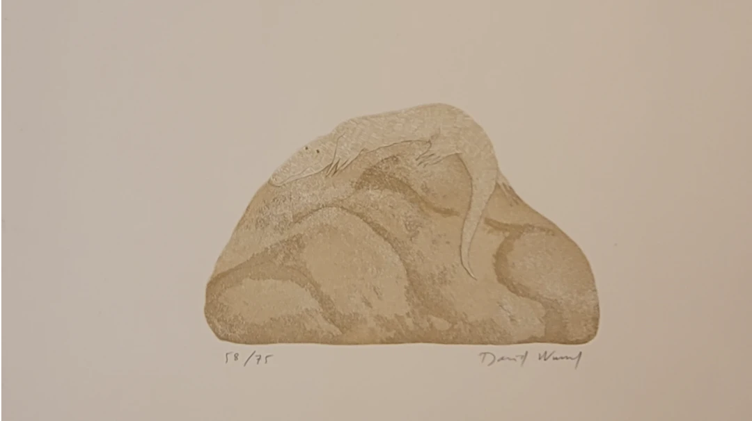 David WURTZEL - Le lézard, 1980 - Lithographie signée au crayon