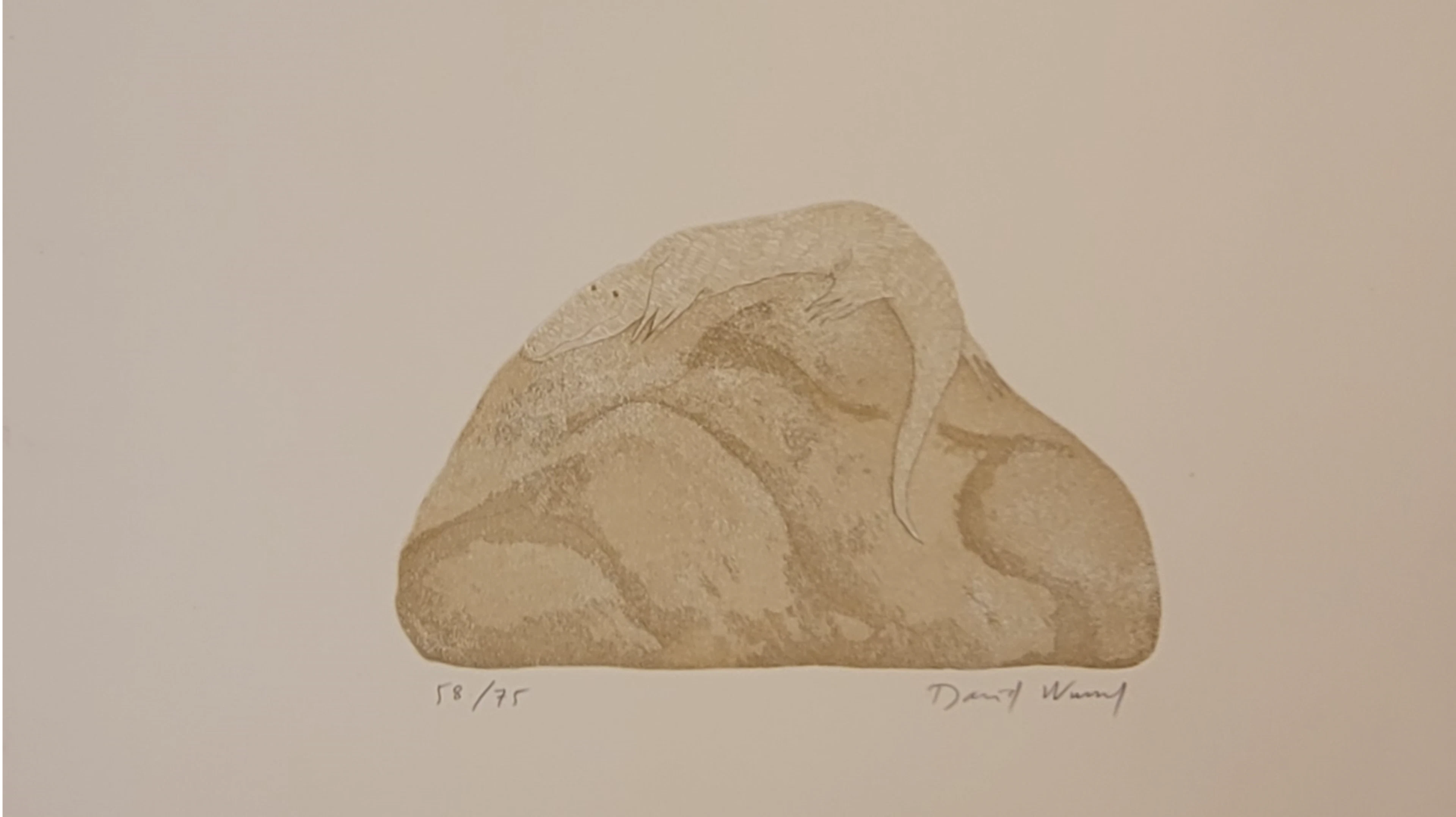 David WURTZEL - Le lézard, 1980 - Lithographie signée au crayon