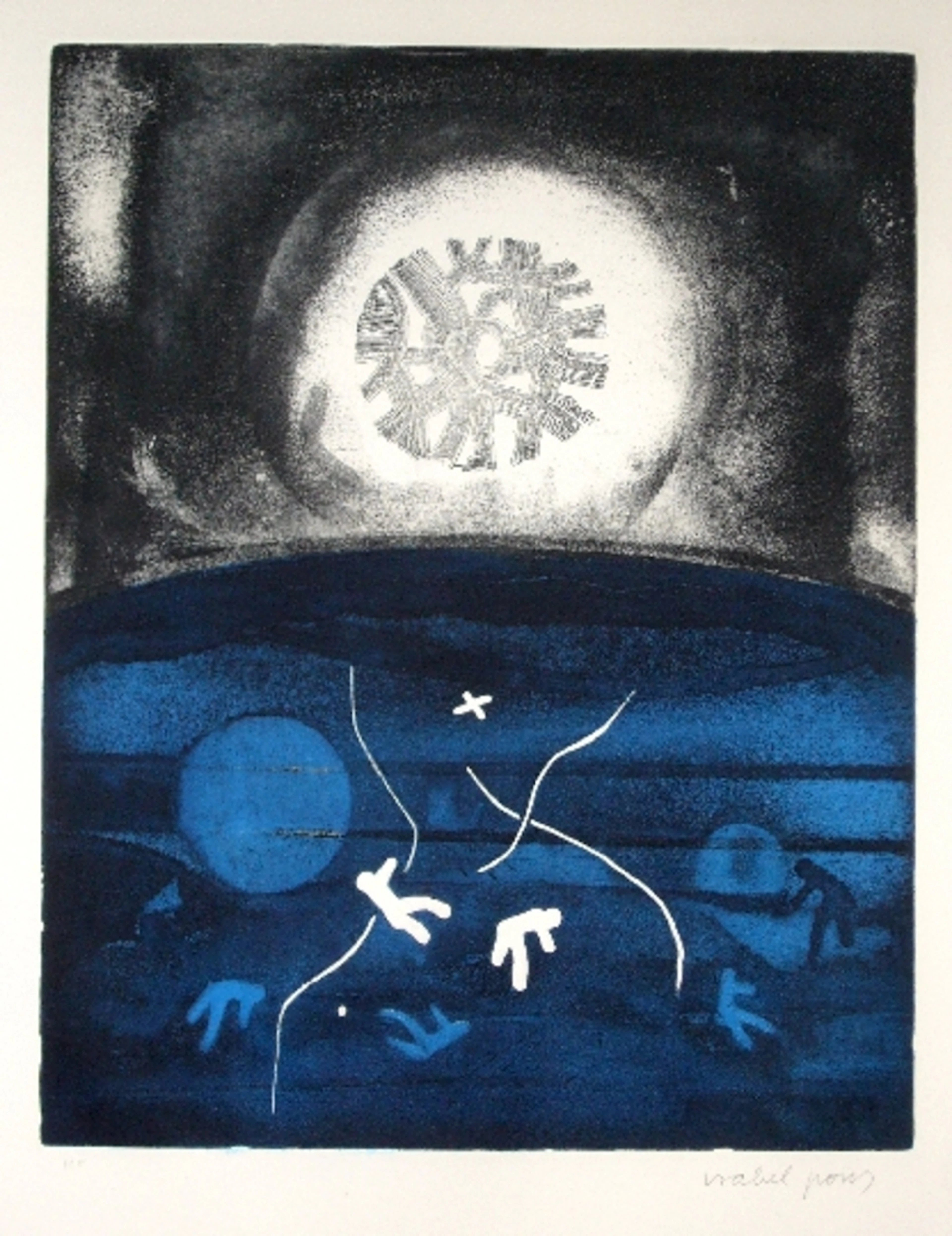 Isabel PONS - Composition 10, 1973 - Eau-forte et aquatinte