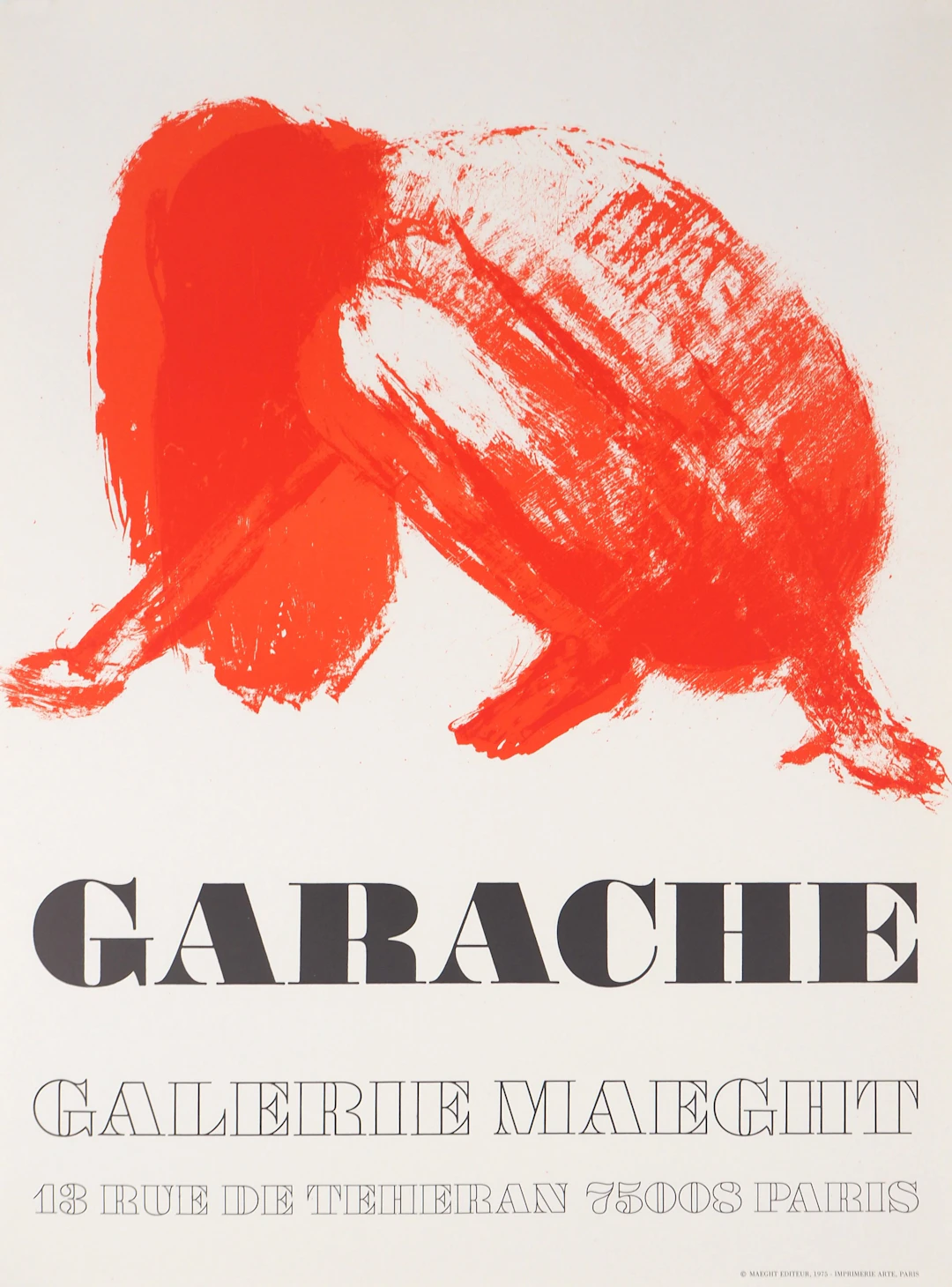 Claude GARACHE : Femme agenouillée - Lithographie originale