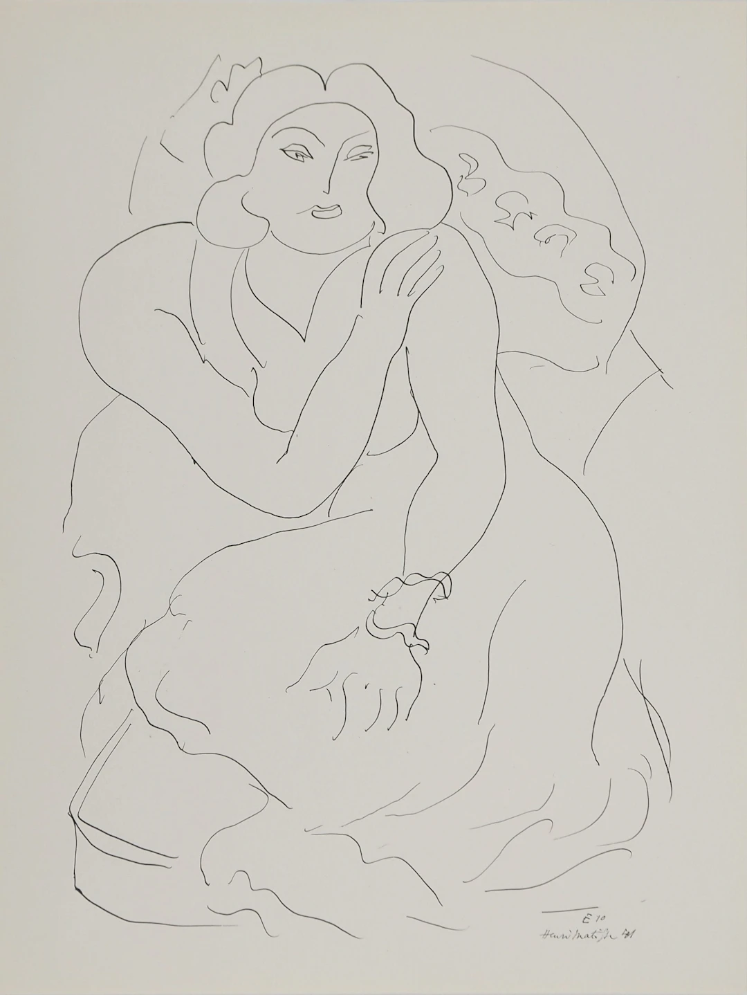 Henri MATISSE : Modèle se cachant de son bras, Lithographie signée