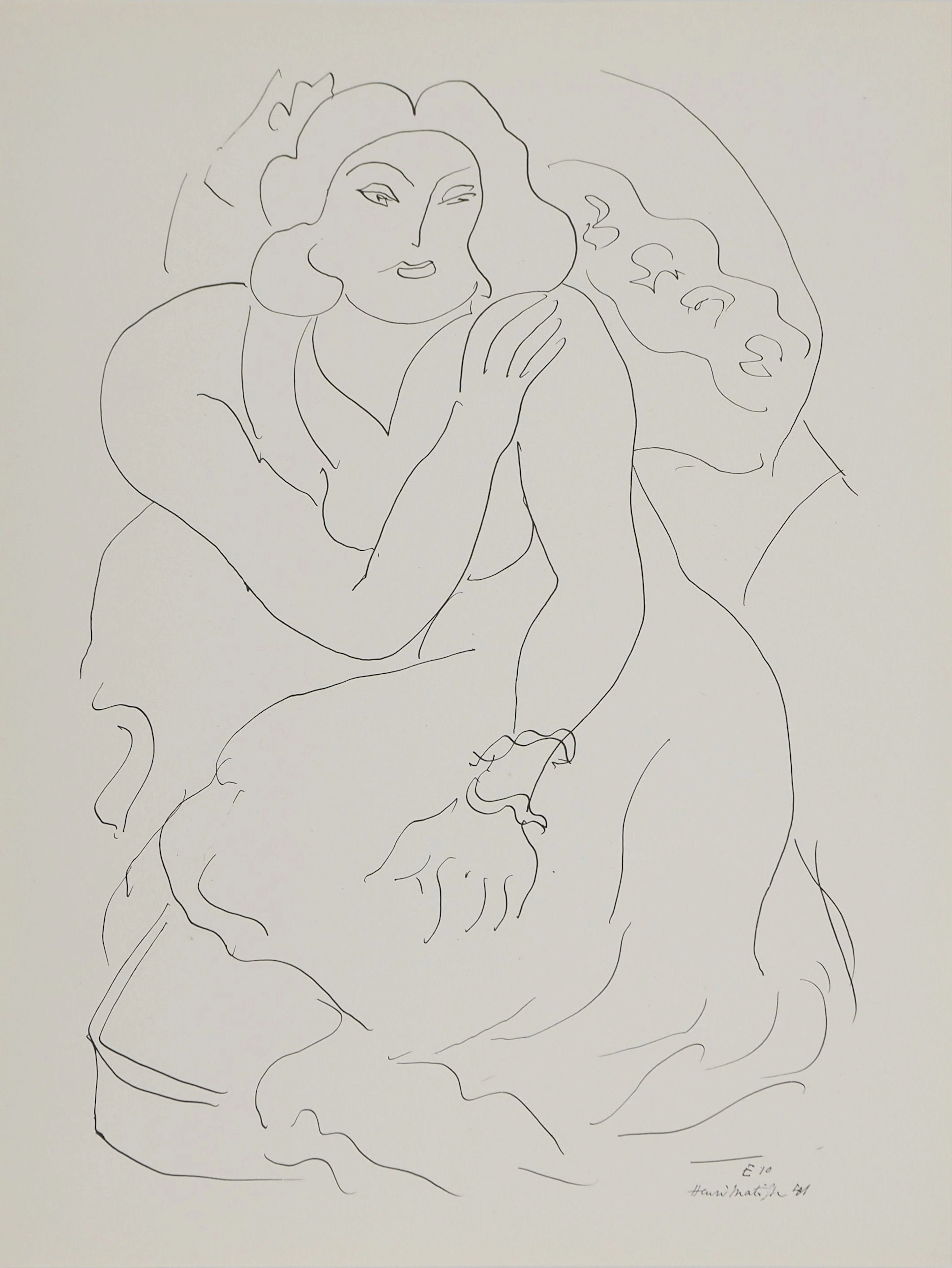 Henri MATISSE : Modèle se cachant de son bras, Lithographie signée