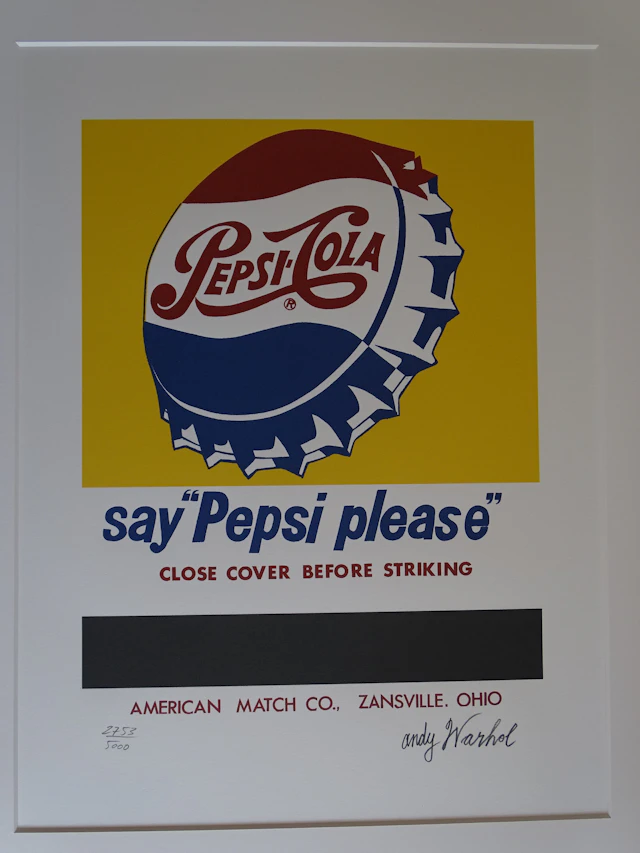 Andy Warhol (d'après), Pepsi, lithographie