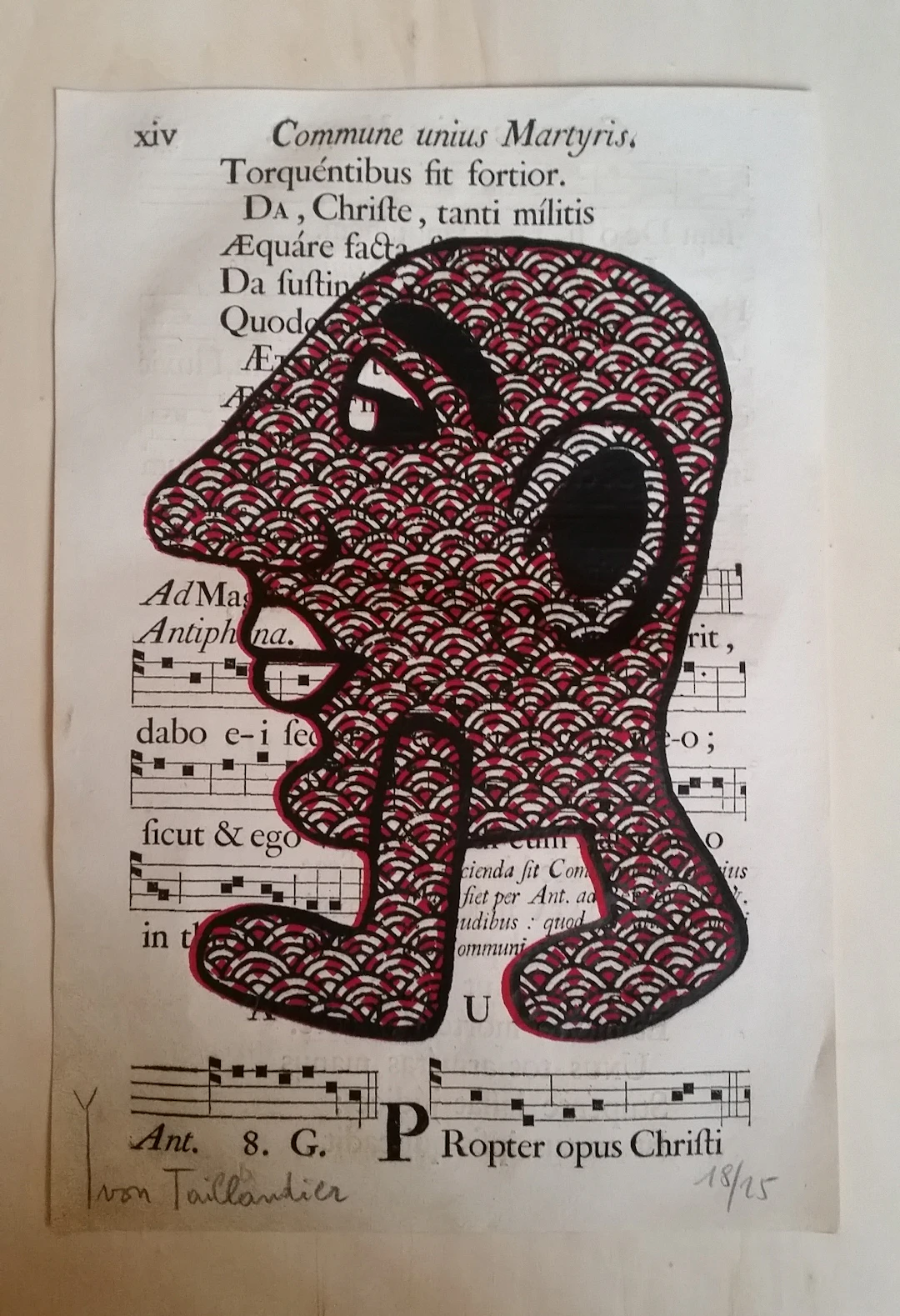 Yvon TAILLANDIER - Capitipède rouge, 2015 - Sérigraphie signée au crayon