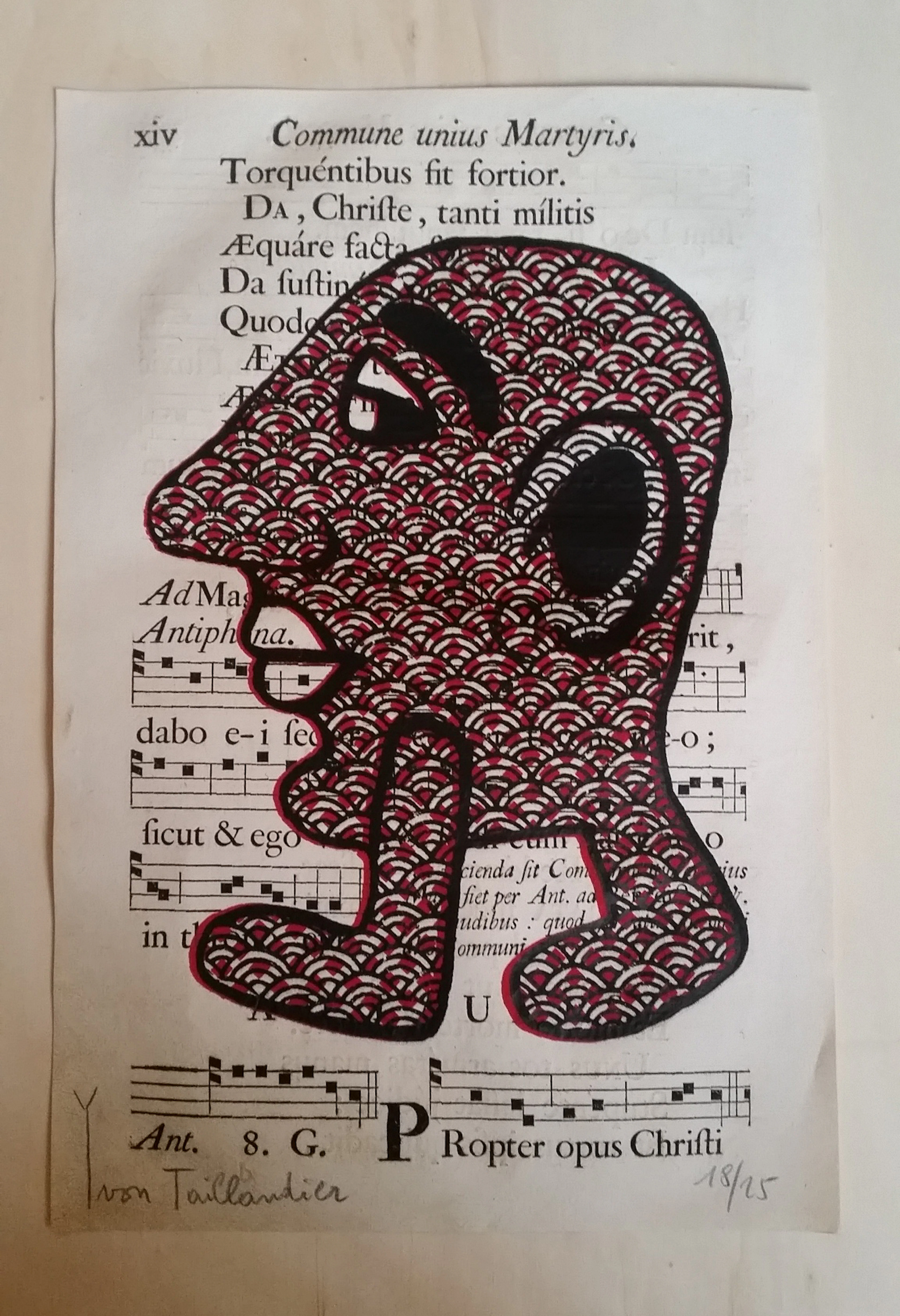 Yvon TAILLANDIER - Capitipède rouge, 2015 - Sérigraphie signée au crayon