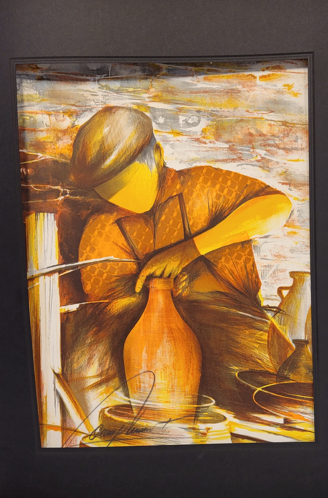 Raymond POULET - Les Vieux Métiers - Le Potier, 1975 - Lithographie