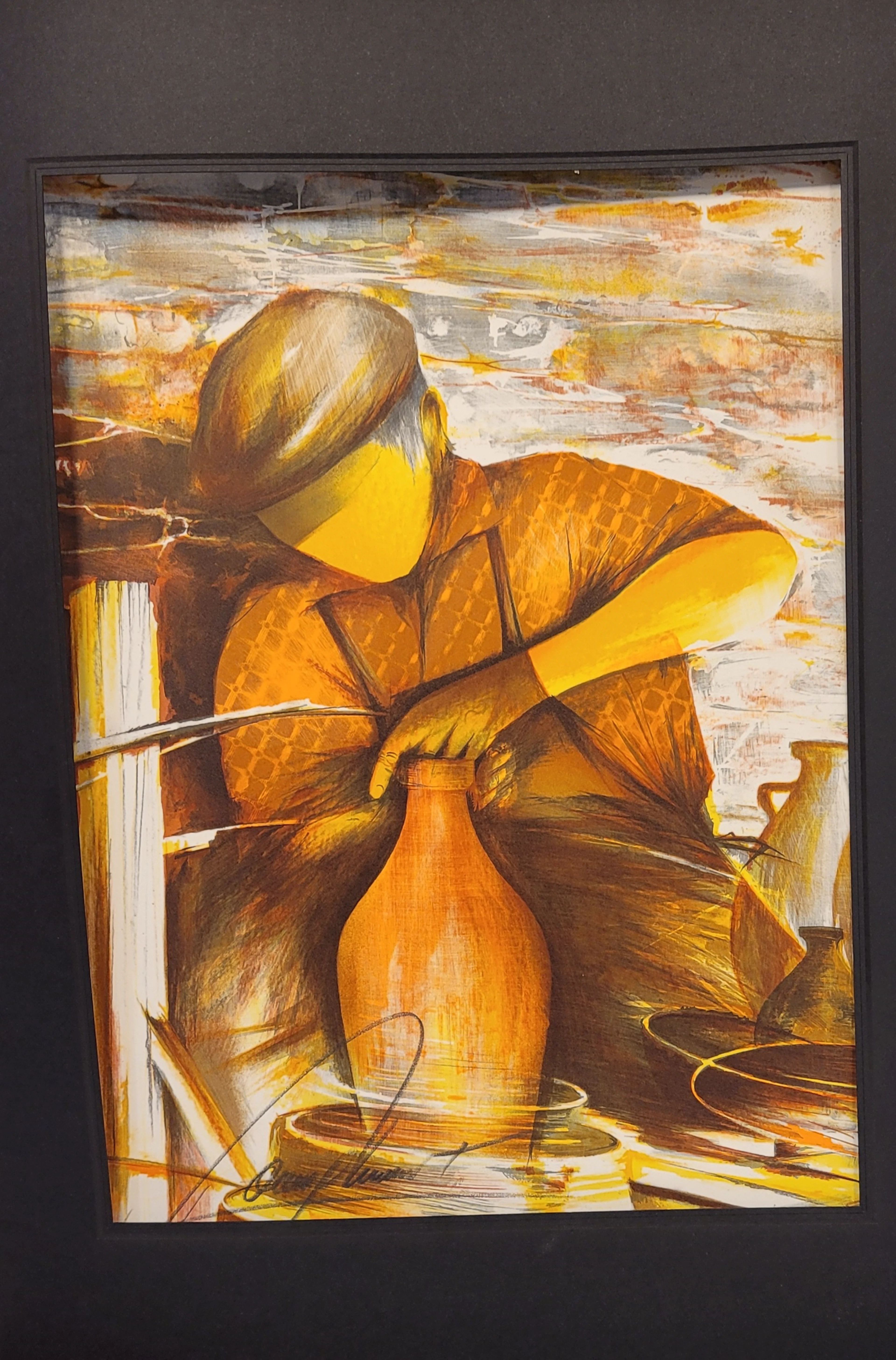 Raymond POULET - Les Vieux Métiers - Le Potier, 1975 - Lithographie