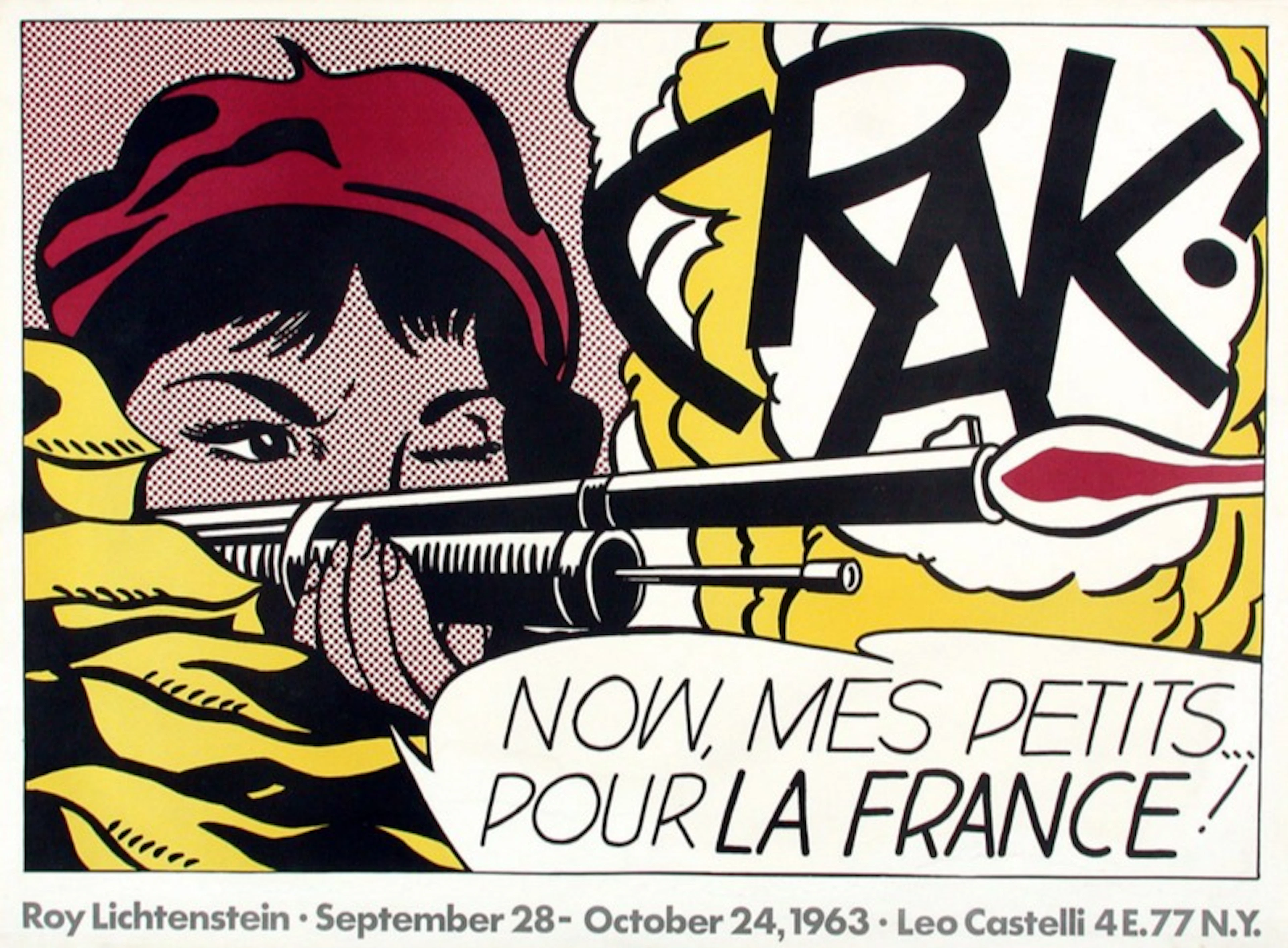 Roy Lichtenstein CRAK ! Lithograpie offset 1963