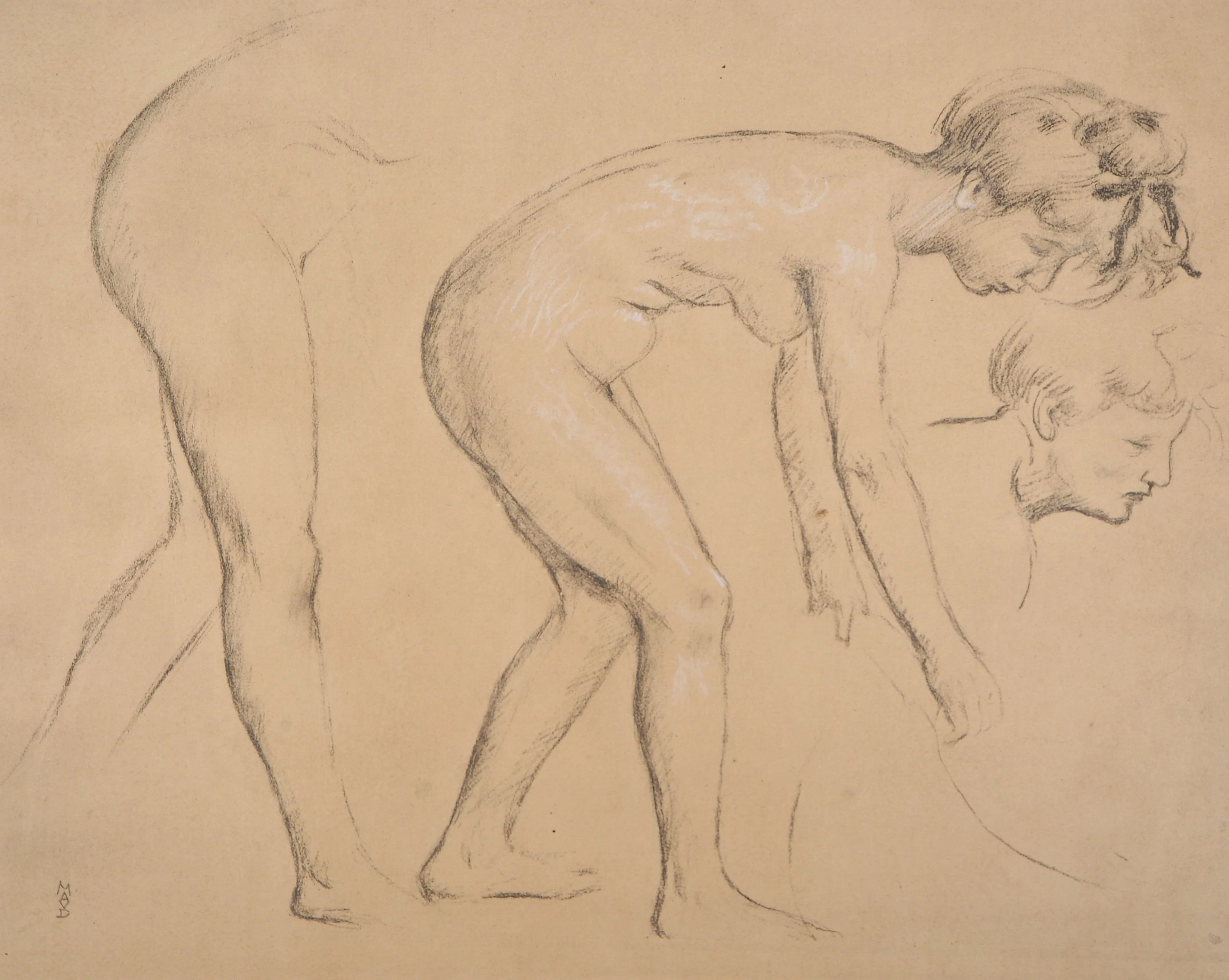Maurice DENIS : Nu se courbant - Lithographie originale signée