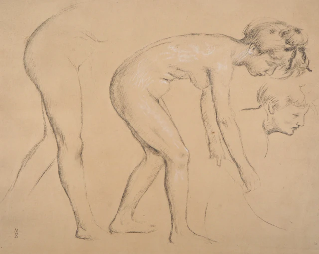 Maurice DENIS : Nu se courbant - Lithographie originale signée