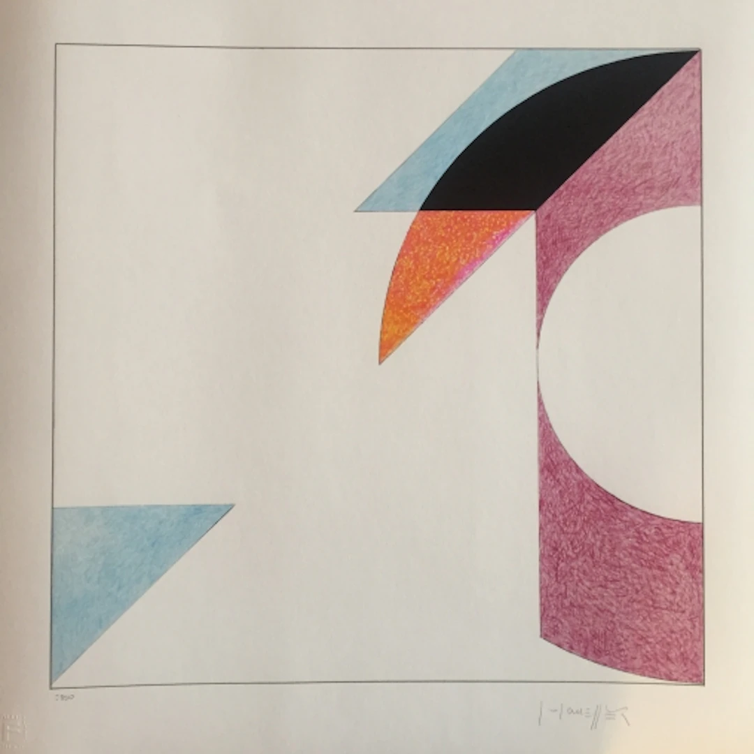 Gottfried HONEGGER - Composition graphique, 2015 - Lithographie signée