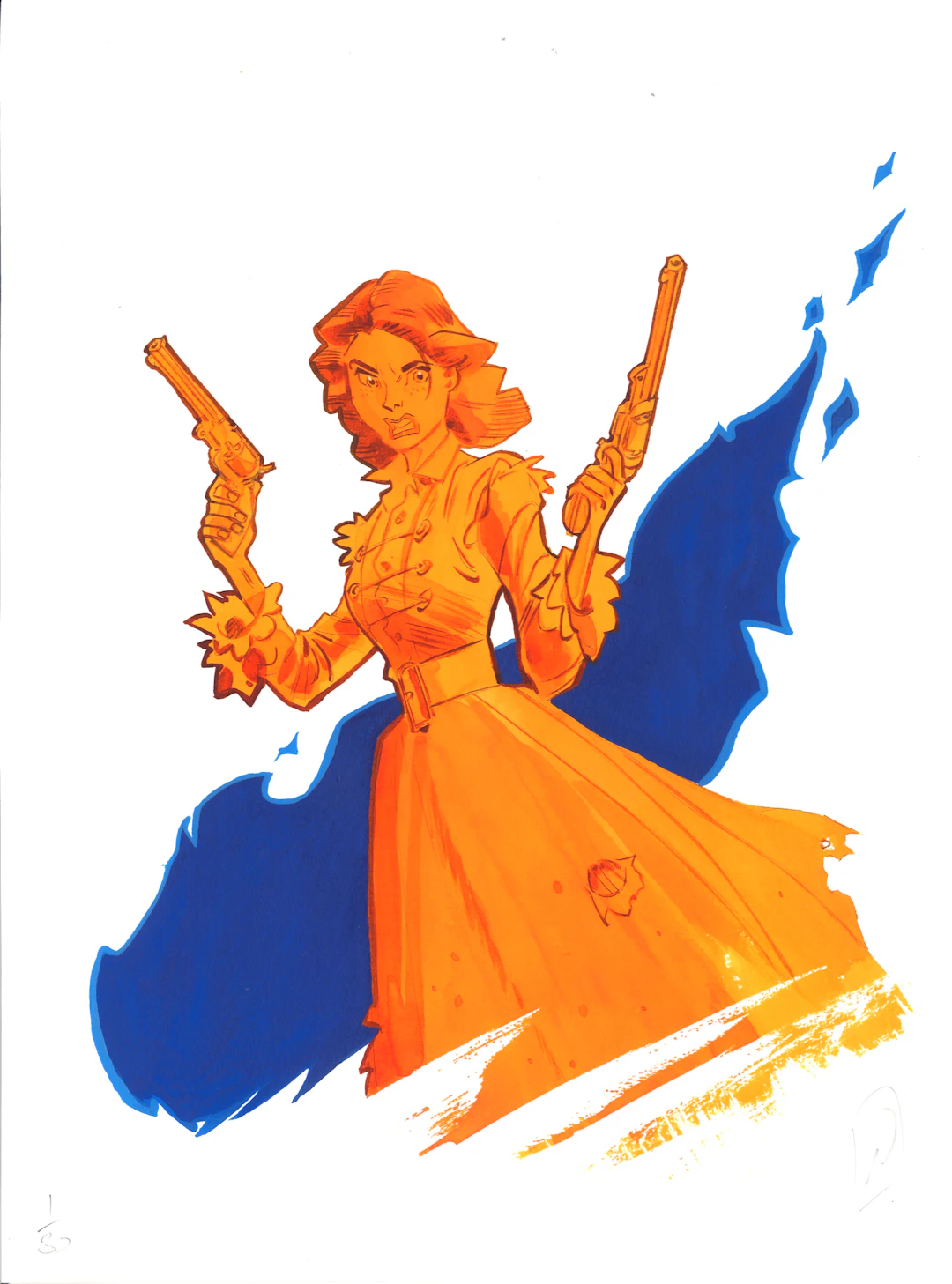 Pierre Alary - Gone with the wind - Tirage d’Art signé au crayon
