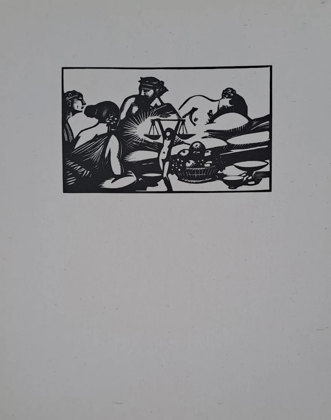 Charles-Emile Egli dit Carlègle - La balance - Bois gravé