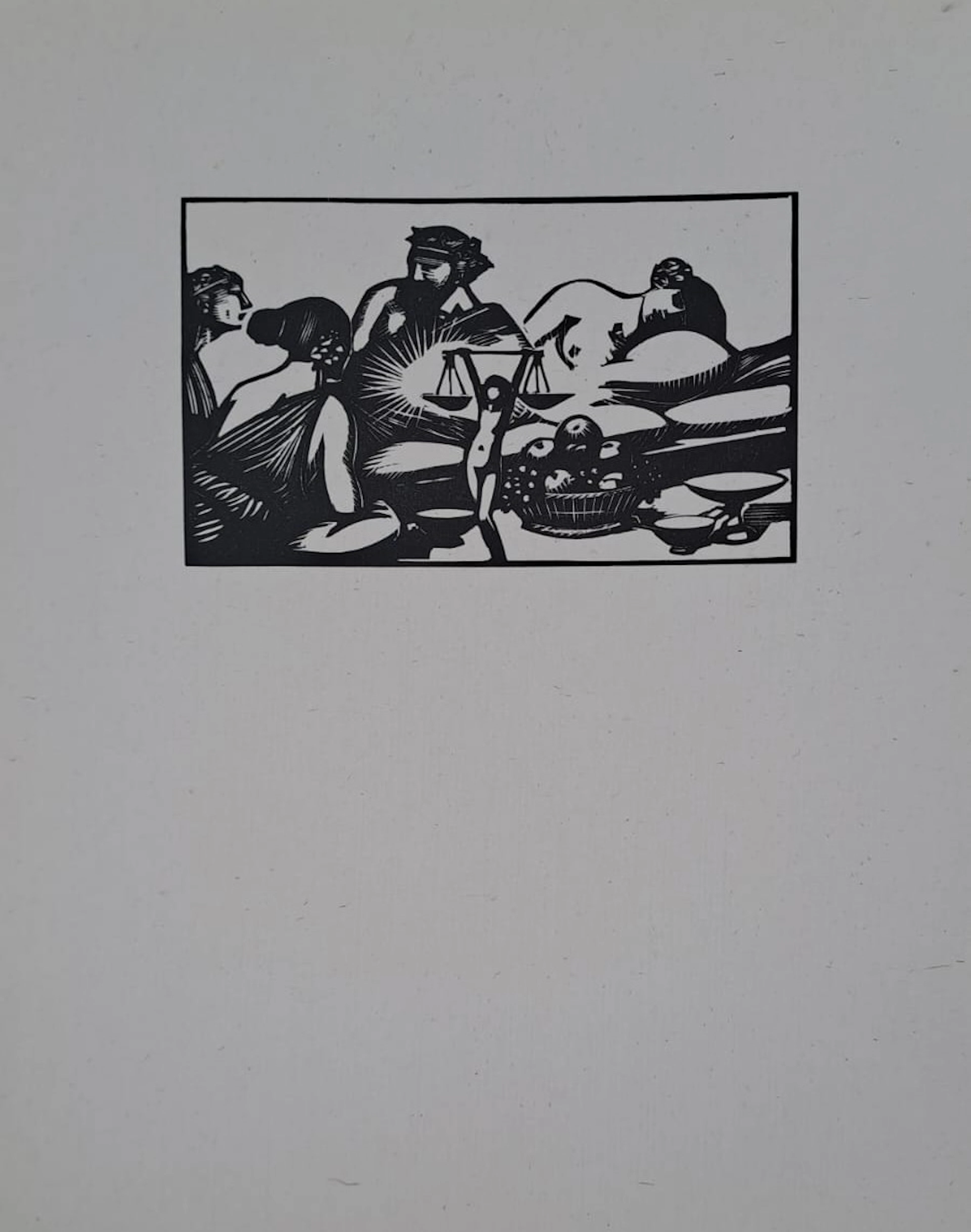 Charles-Emile Egli dit Carlègle - La balance - Bois gravé