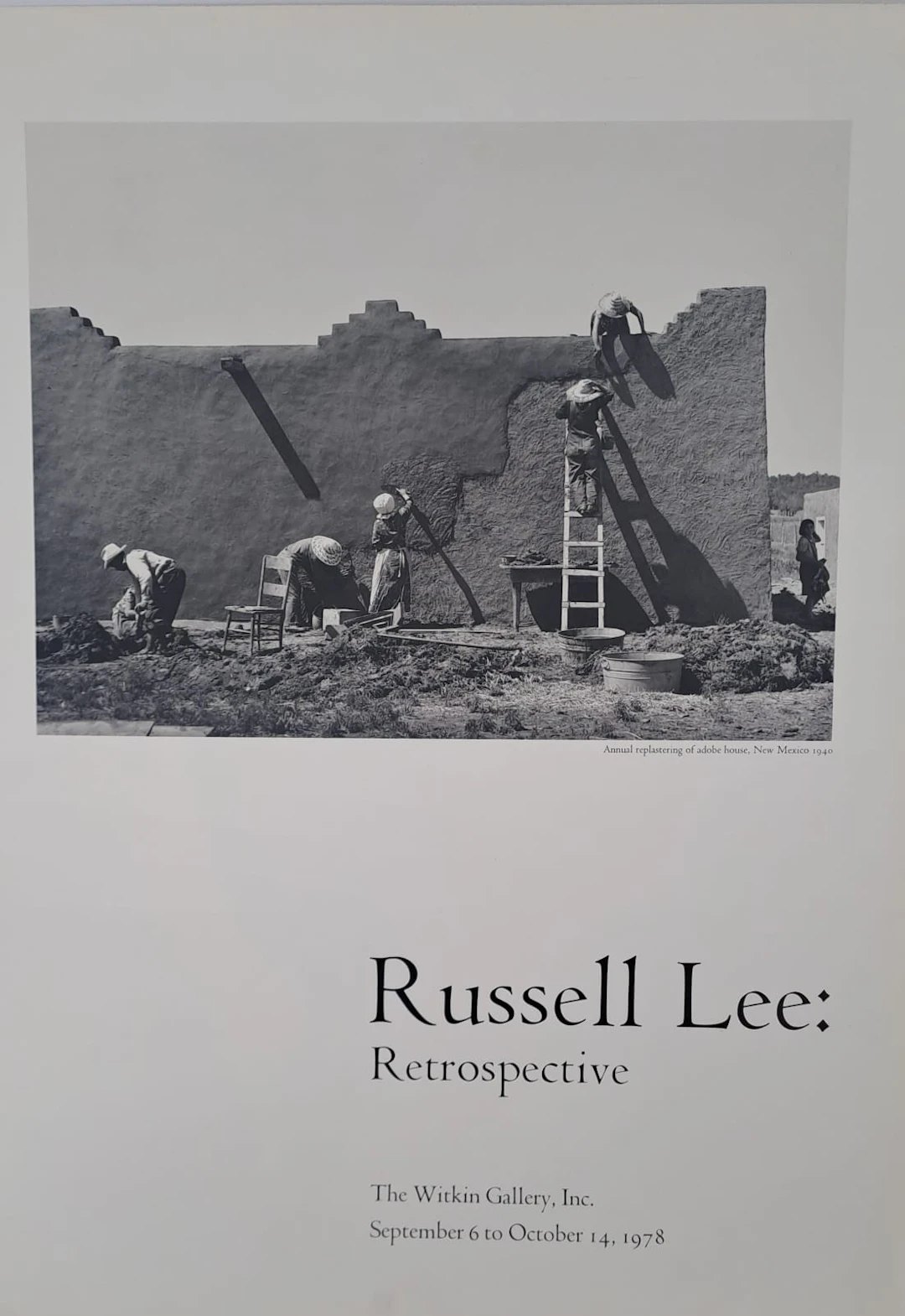 Russell Lee - Réfection annuelle du crépi d’une maison, Nouveau Mexique