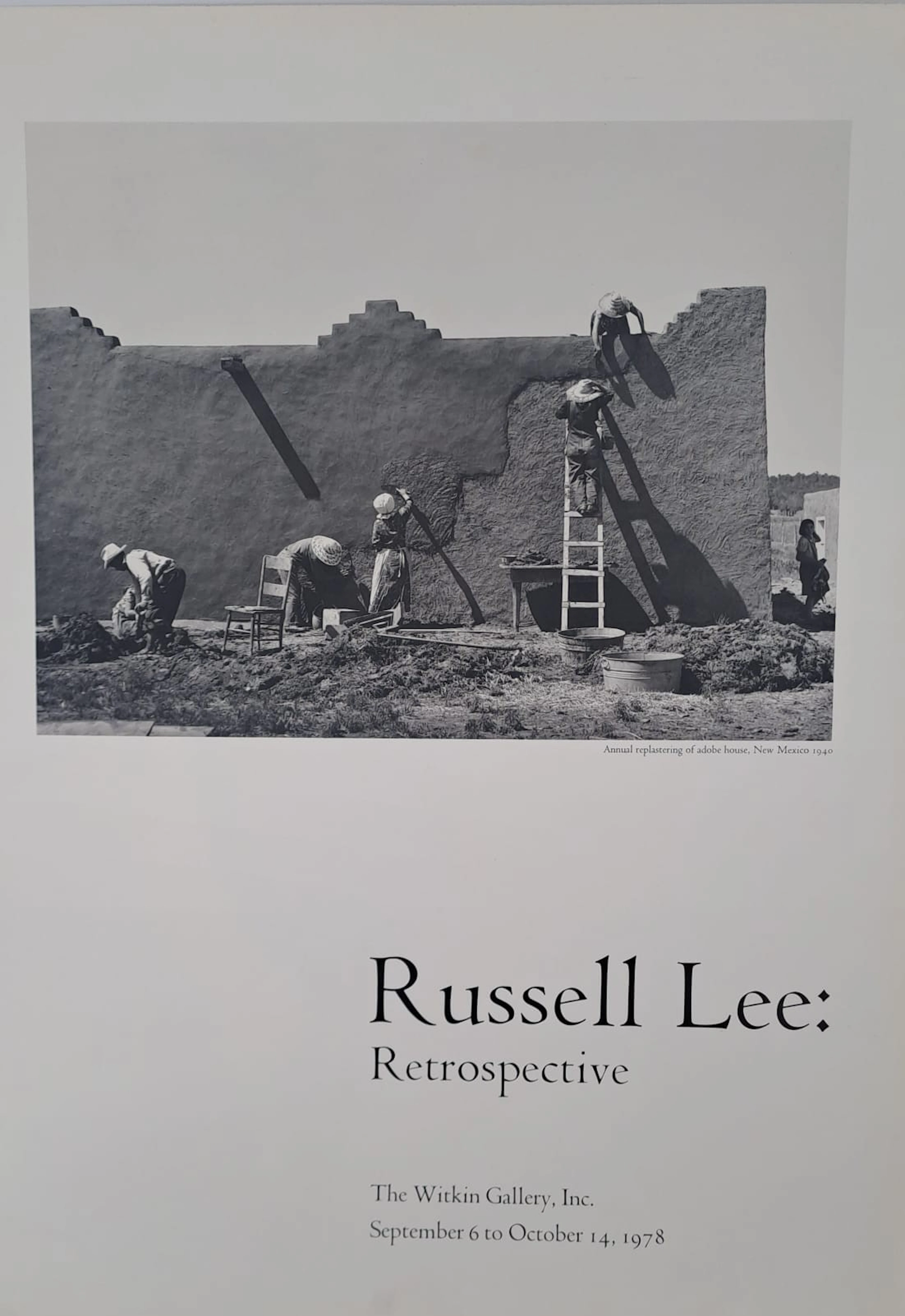 Russell Lee - Réfection annuelle du crépi d’une maison, Nouveau Mexique