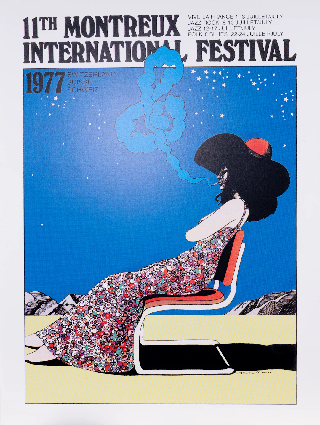Milton GLASER : Montreux jazz - Affiche signée
