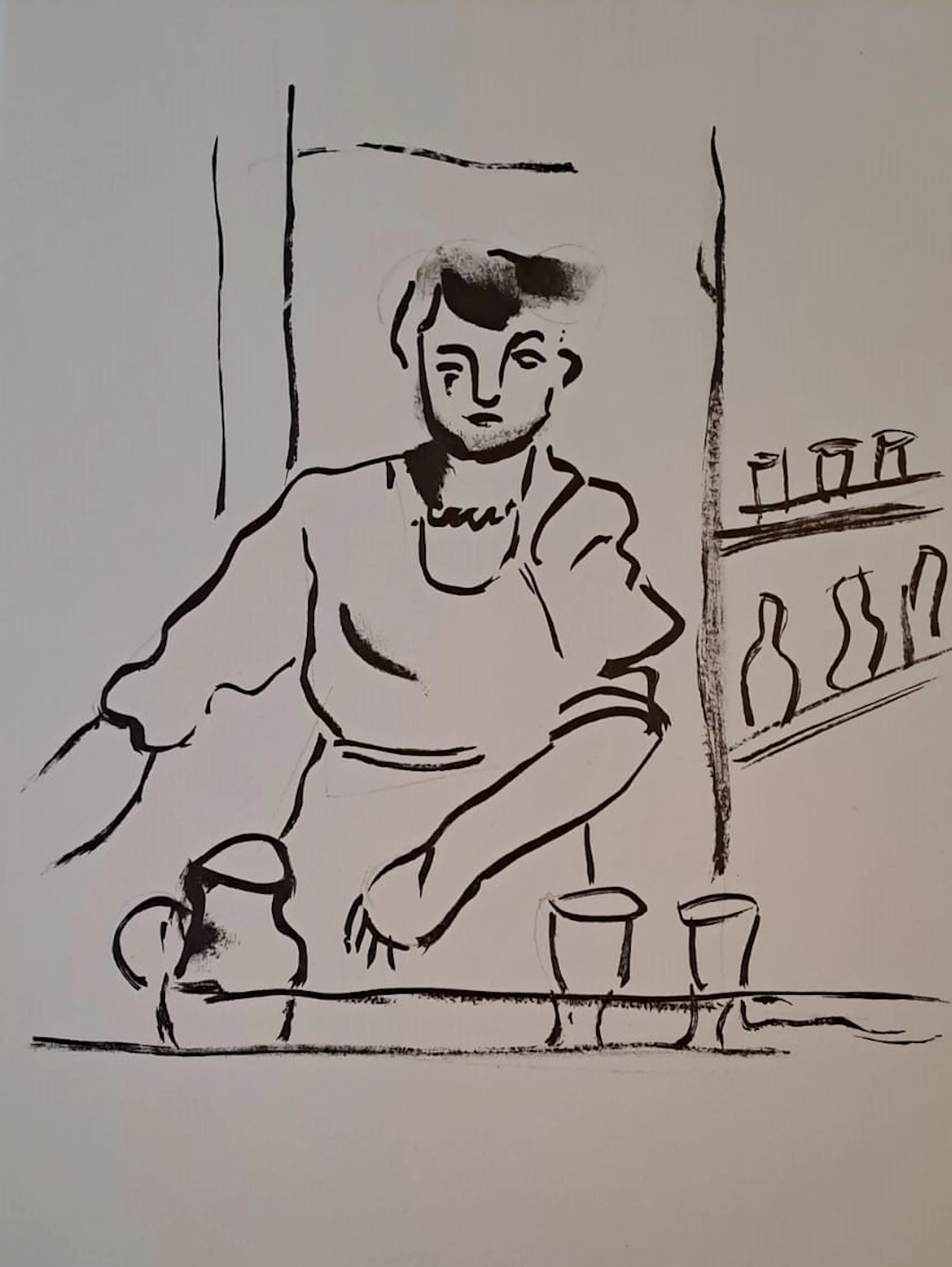 Fernand Léger (d’après) - La serveuse - Lithographie offset