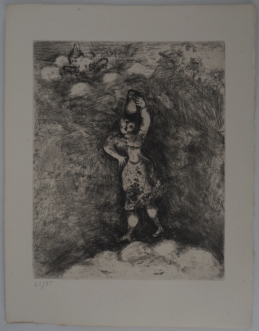 Marc CHAGALL : La laitière, Gravure originale signée