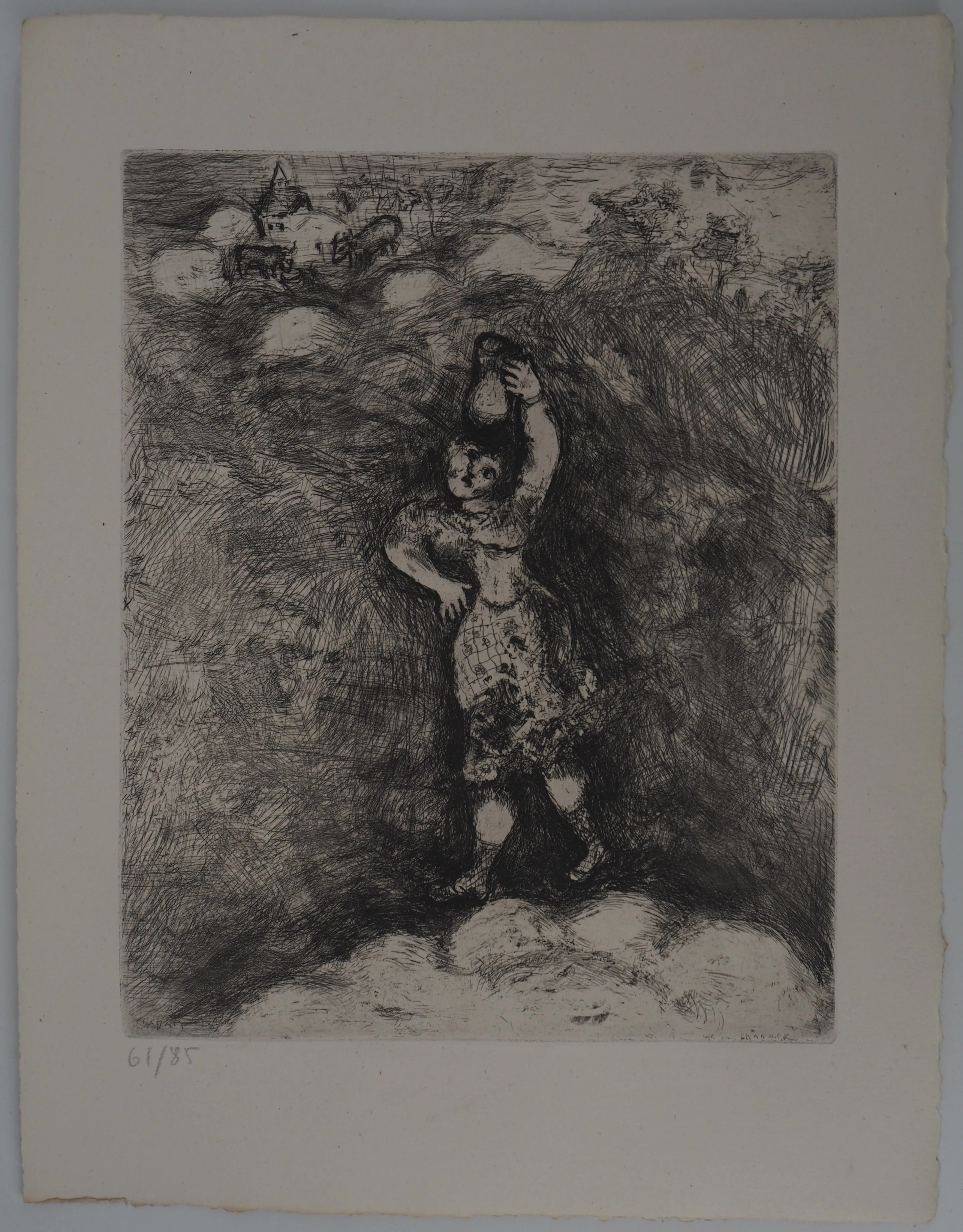 Marc CHAGALL : La laitière, Gravure originale signée