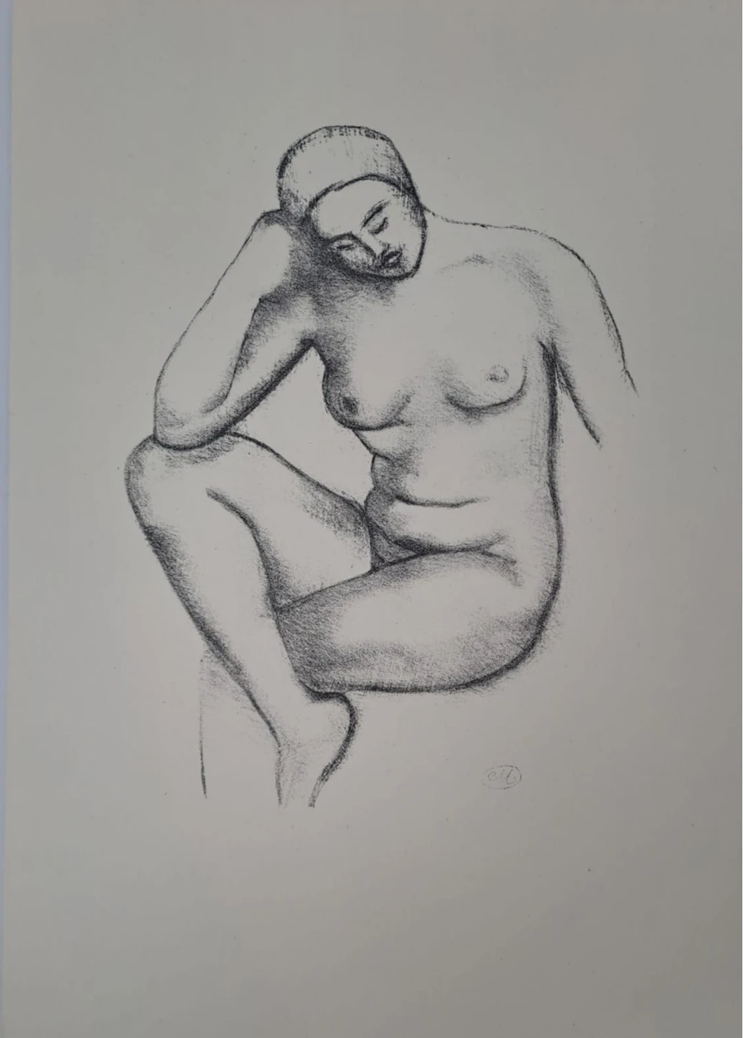Aristide Maillol (d’après) - Femme nue jambes croisées - Lithographie