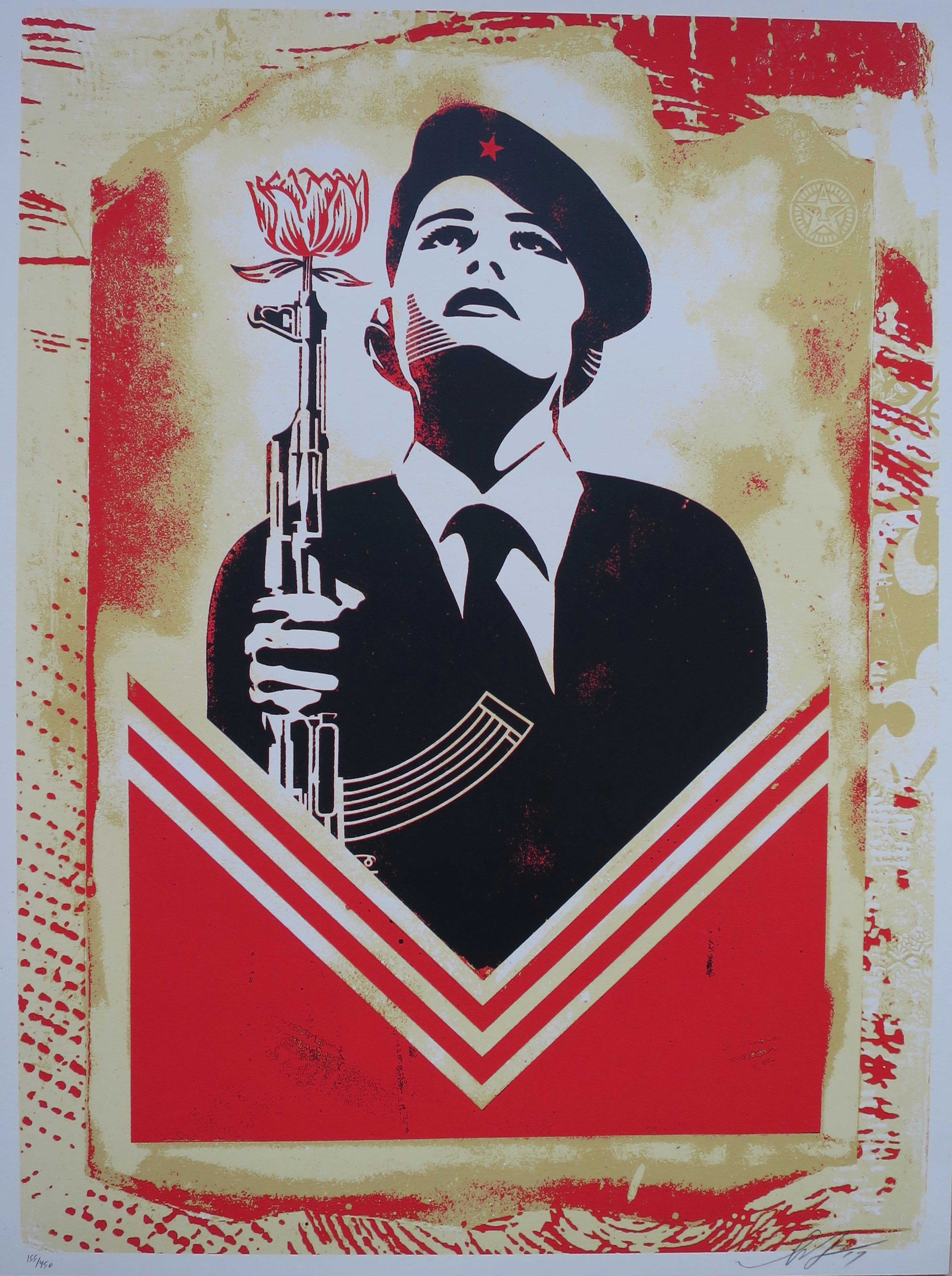 Shepard FAIREY (Obey) - Peace Guard Stencil (Lisbon), 2017 - Sérigraphie