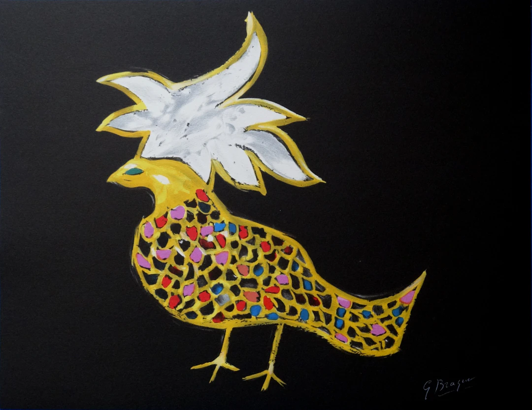 Georges BRAQUE : Phoenix, oiseau de feu - Lithographie signée