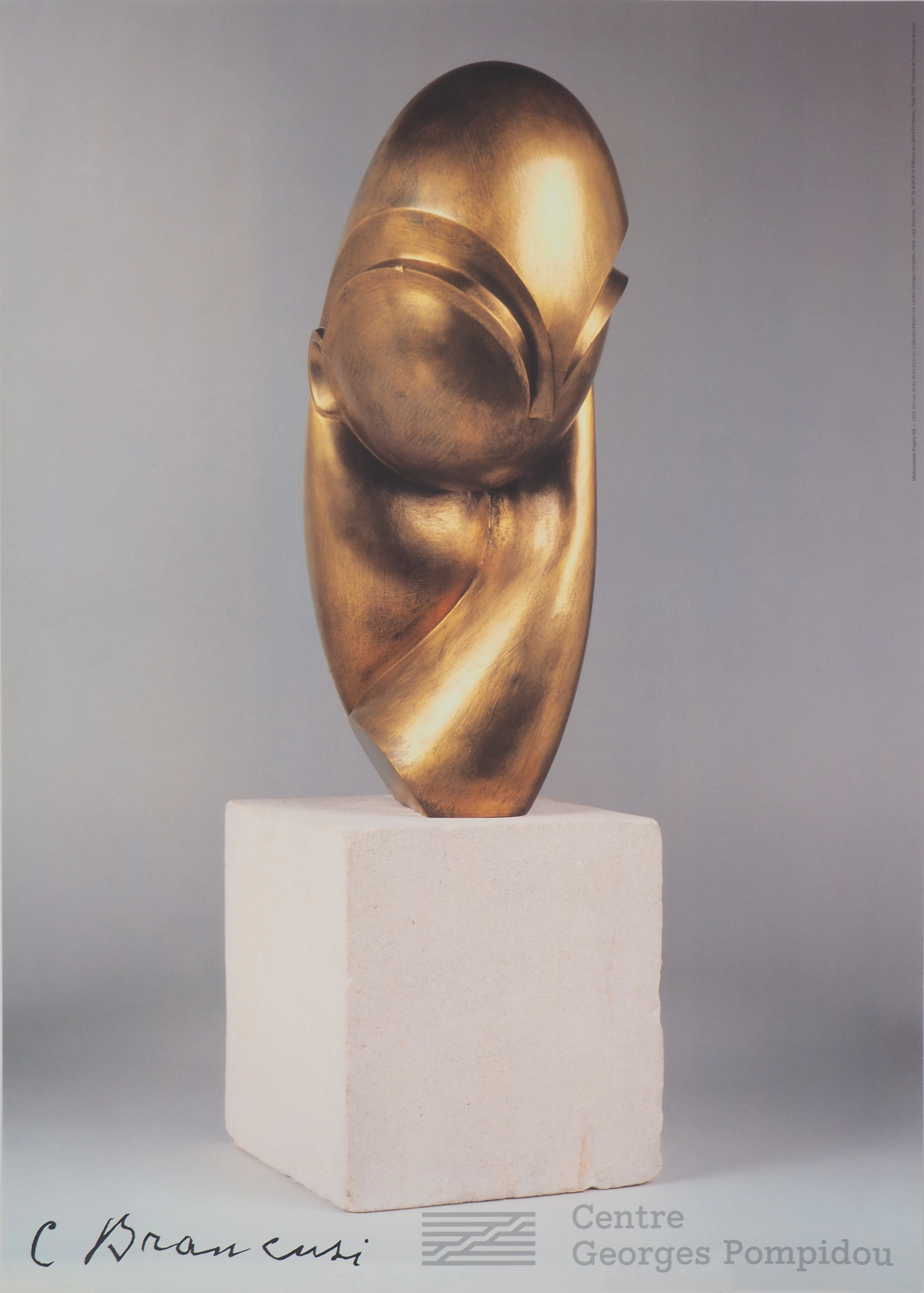 Constantin BRANCUSI : Muse endormie - Affiche originale d’époque