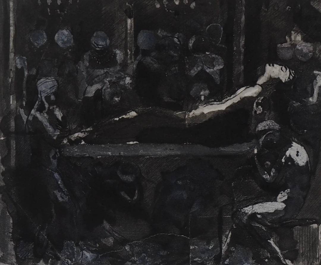 Auguste RODIN (d’après) - La mort du roi - Gravure