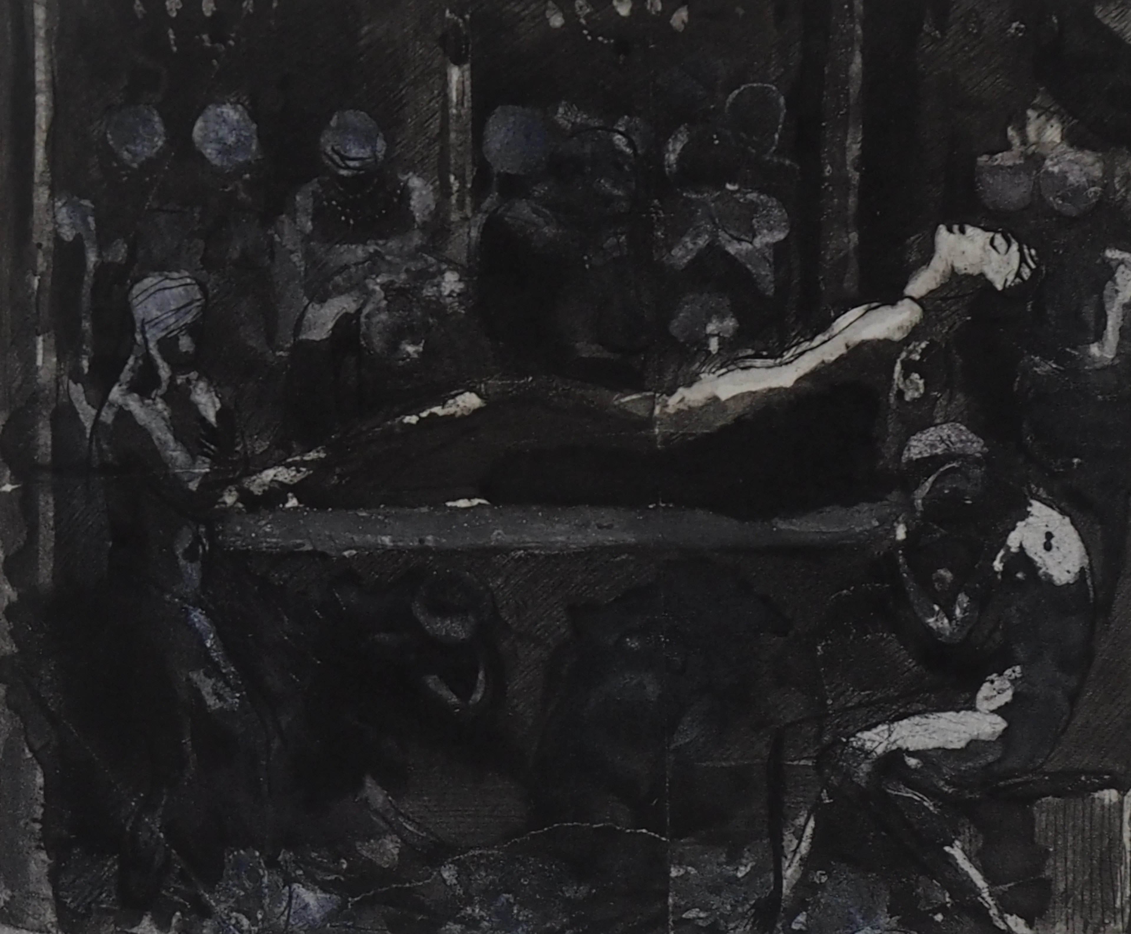 Auguste RODIN (d’après) - La mort du roi - Gravure