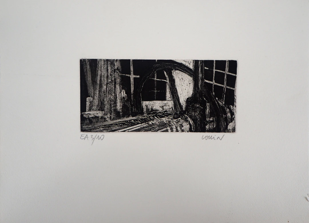 Pierre COLLIN : L’imprimerie - Gravure Originale Signée