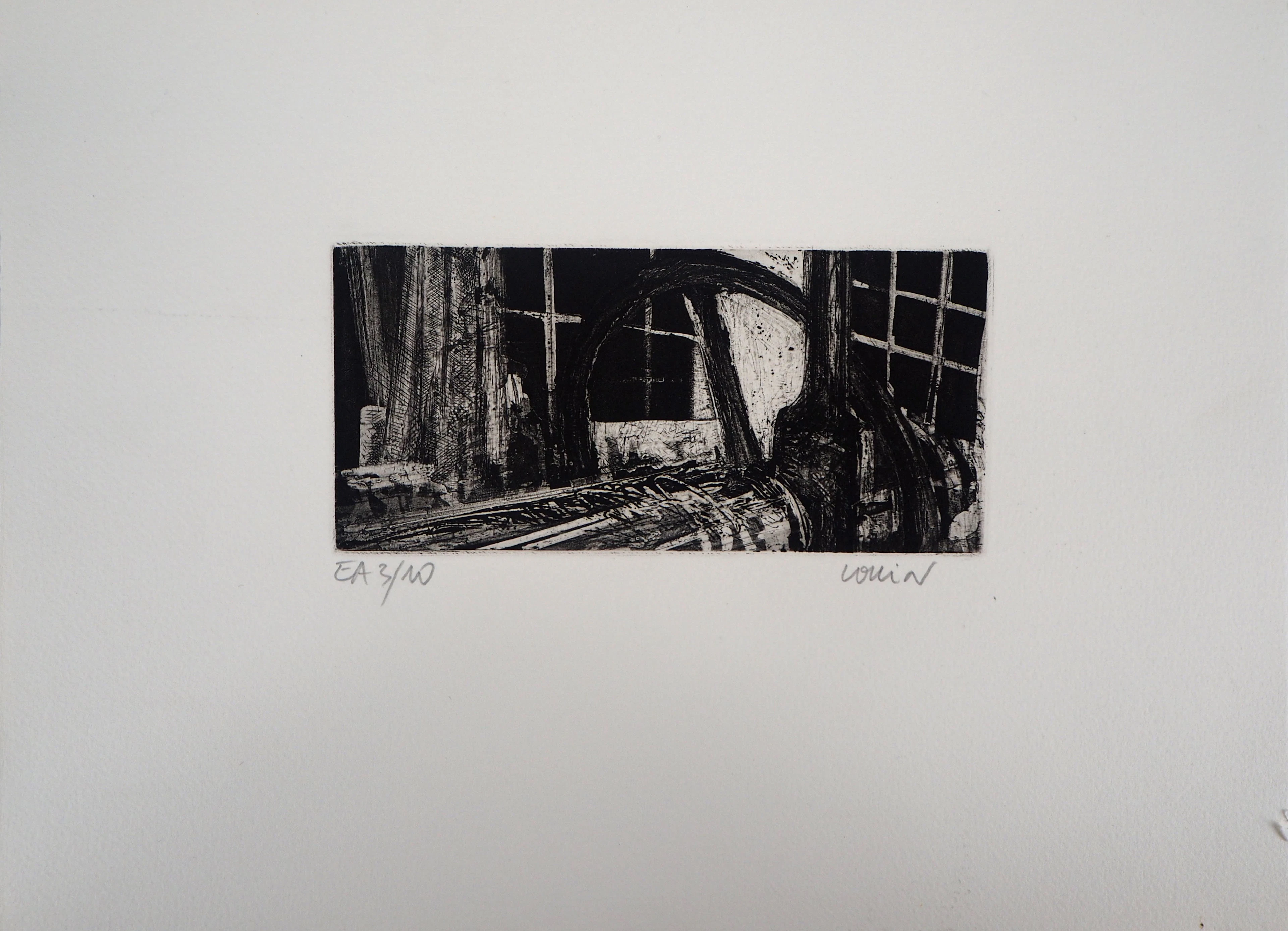 Pierre COLLIN : L’imprimerie - Gravure Originale Signée