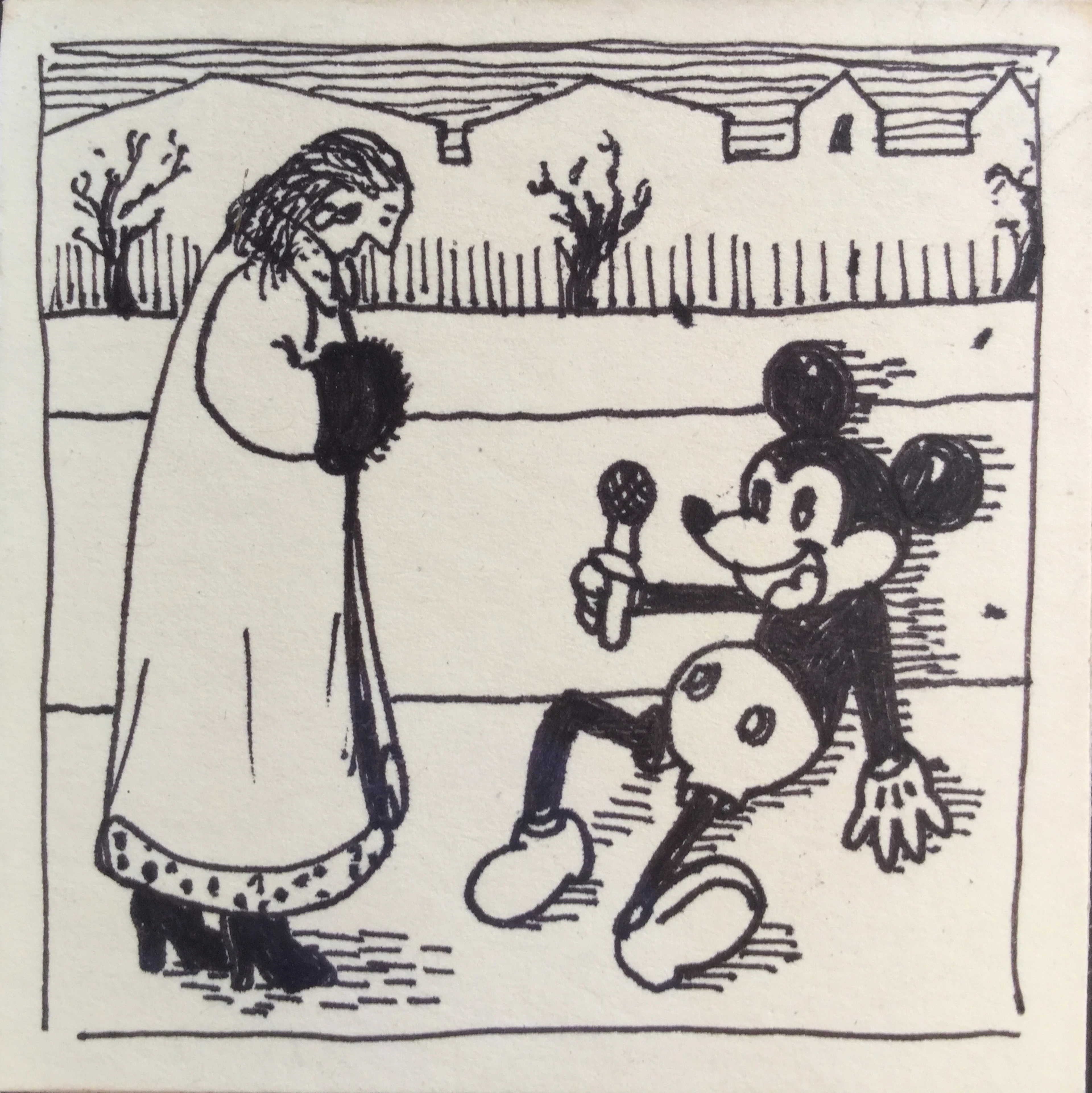 Rafael ALTERIO - Mickey, 2010 - Dessin à l’encre signé