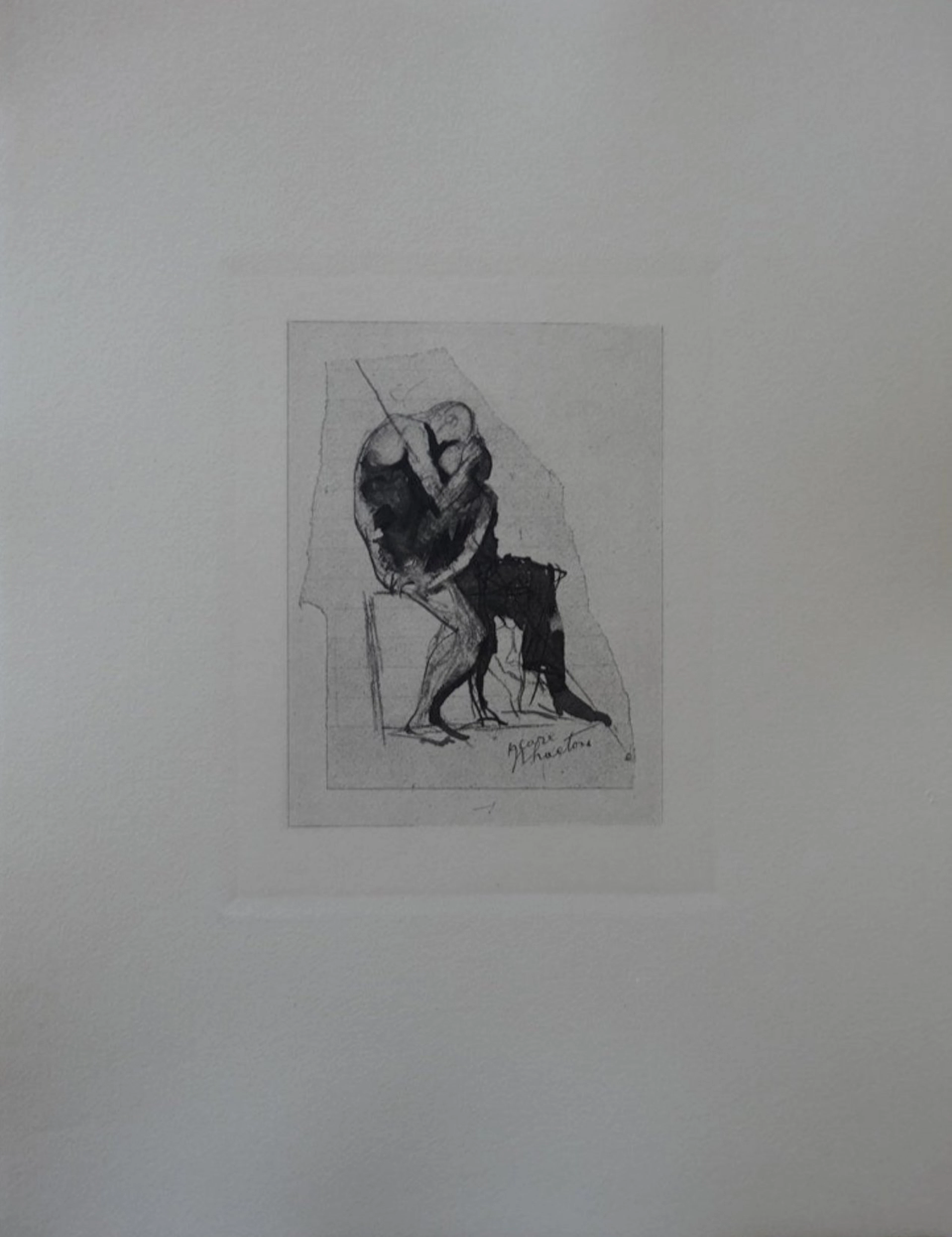 Auguste RODIN : La leçon de danse, Gravure