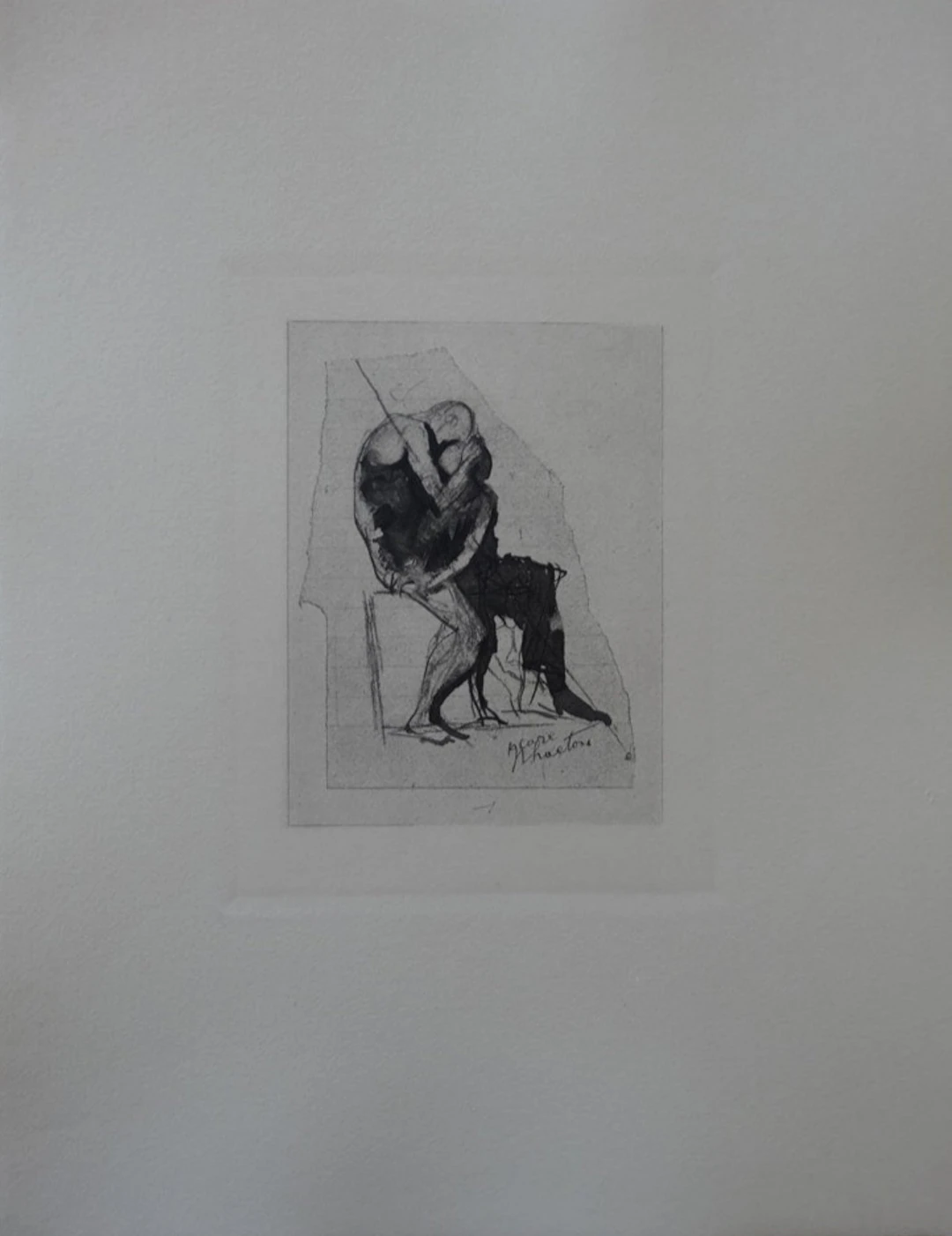 Auguste RODIN : La leçon de danse, Gravure