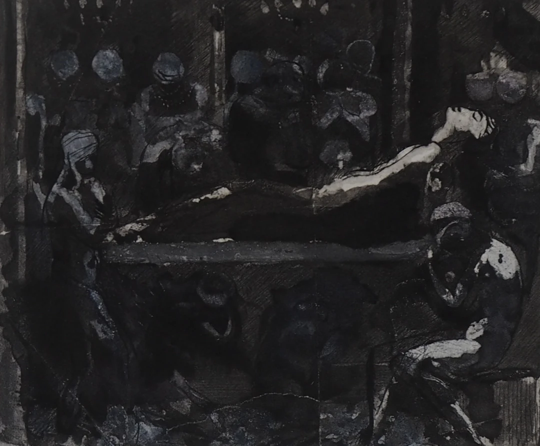 Auguste RODIN : La mort du roi, Gravure