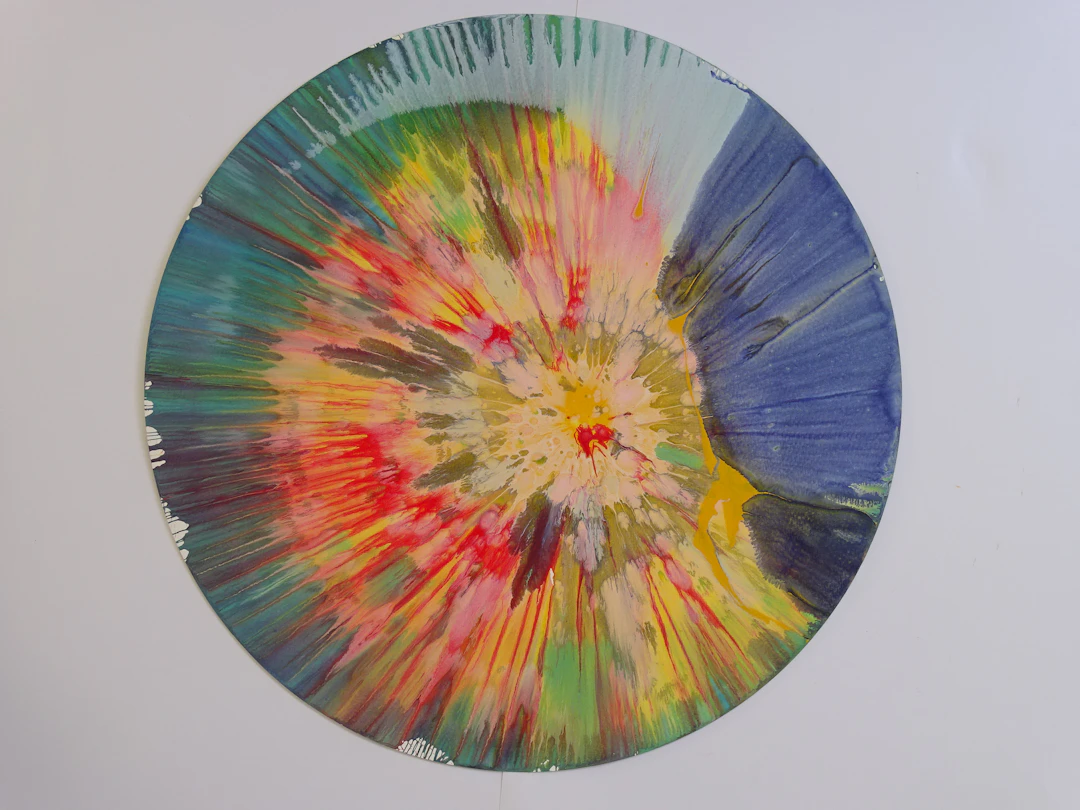 Damien Hirst - Peinture Circle Spin - 2009, pièce unique