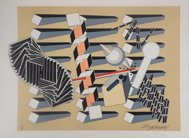 Alain LE YAOUANC : L’univers infini - Lithographie Originale Signée