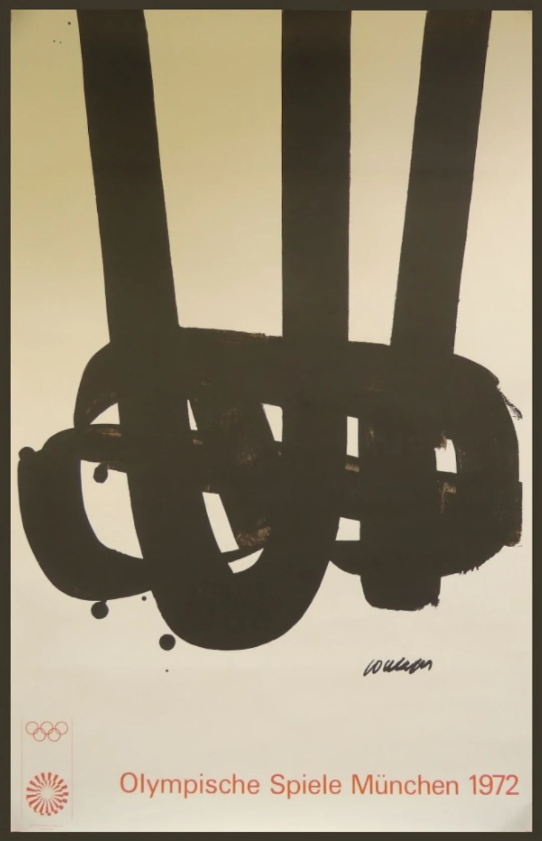 Pierre Soulages - lithographie originale - Jeux Olympiques de Munich - 1972