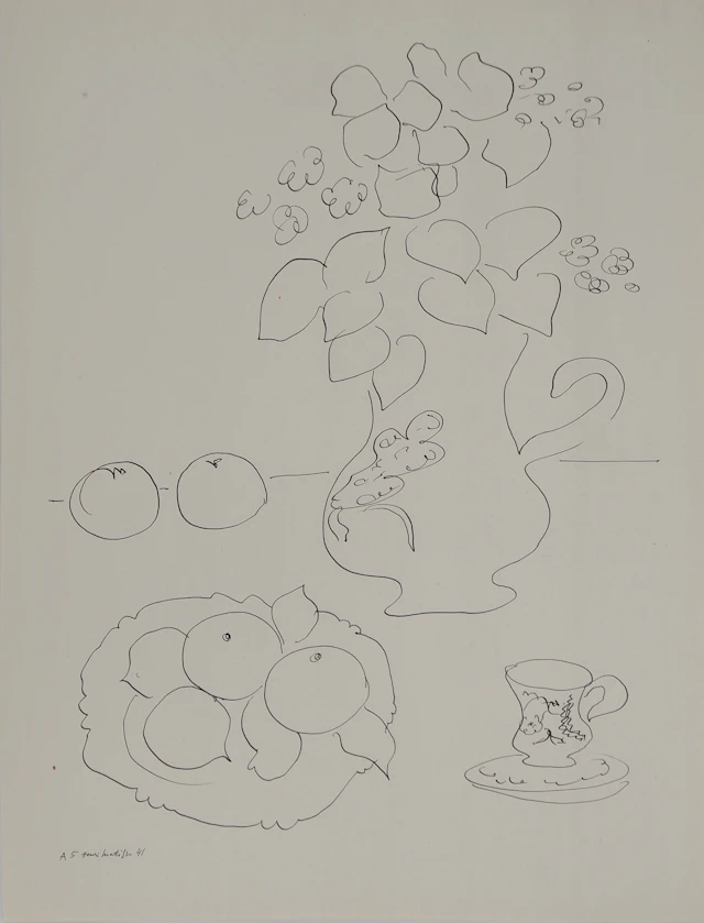 Henri MATISSE : Nature morte aux fleurs, Lithographie signée