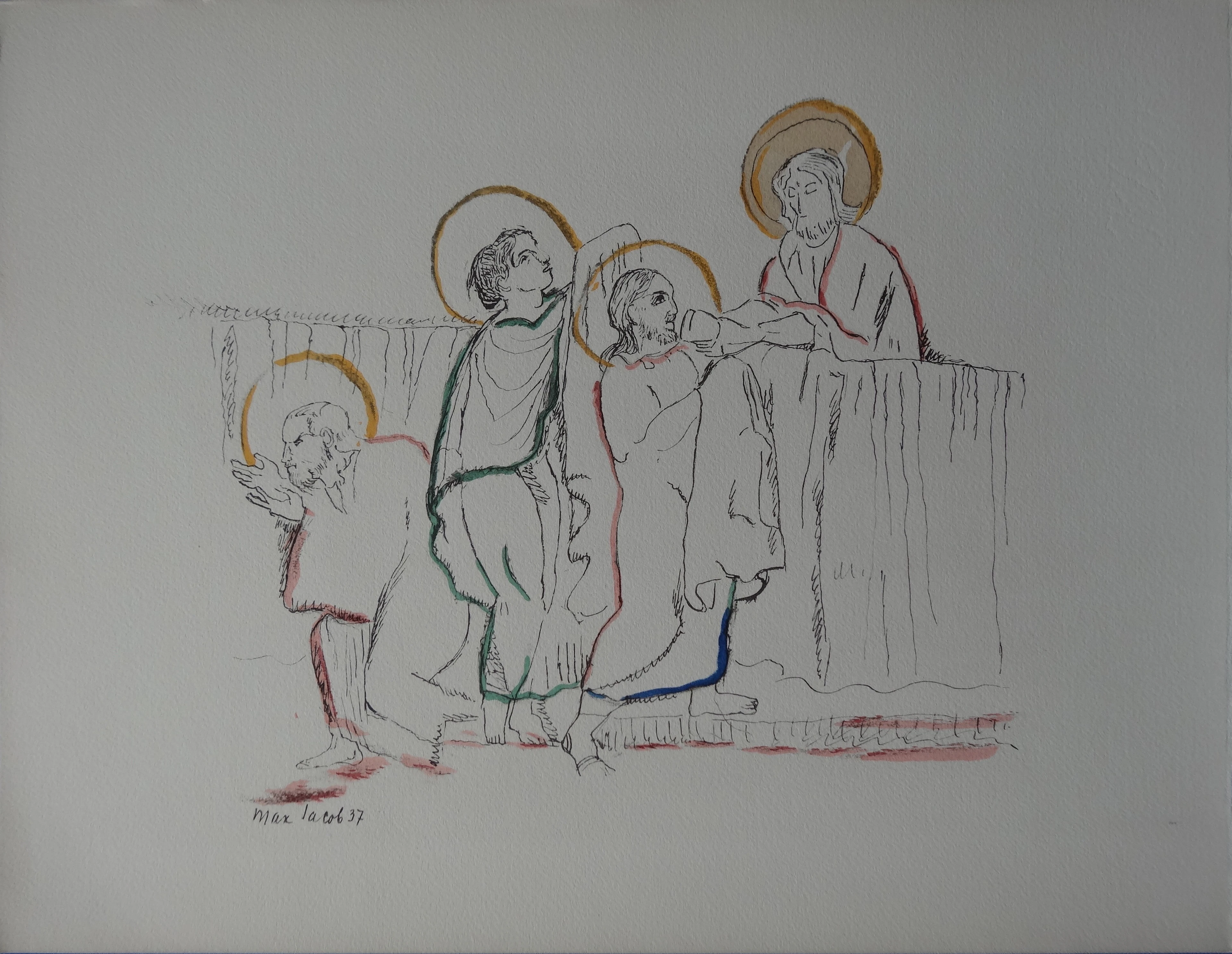 Max JACOB - La Cène, Lithographie signée