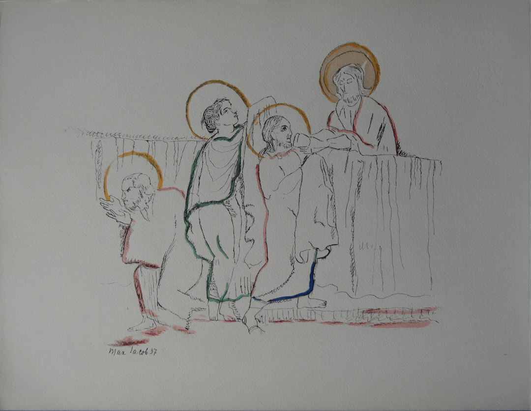 Max JACOB - La Cène, Lithographie signée