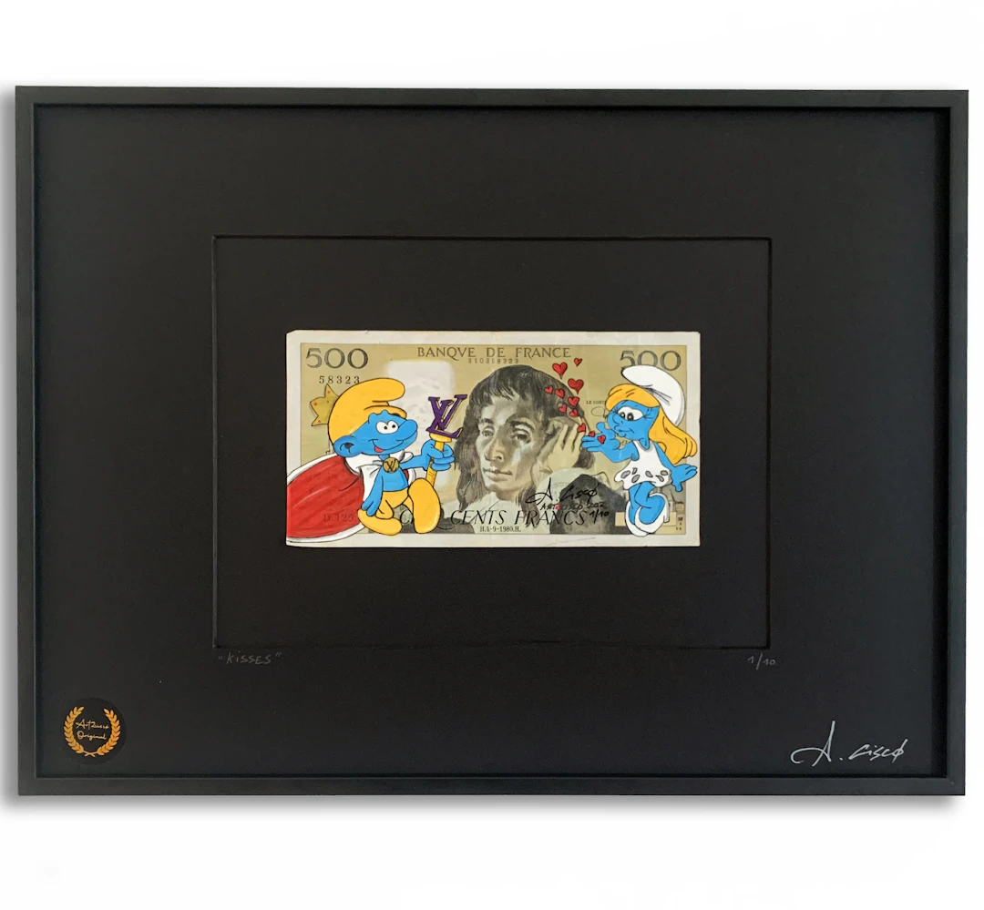 Cisco - Kisses, 2026 - Acrylique sur billet