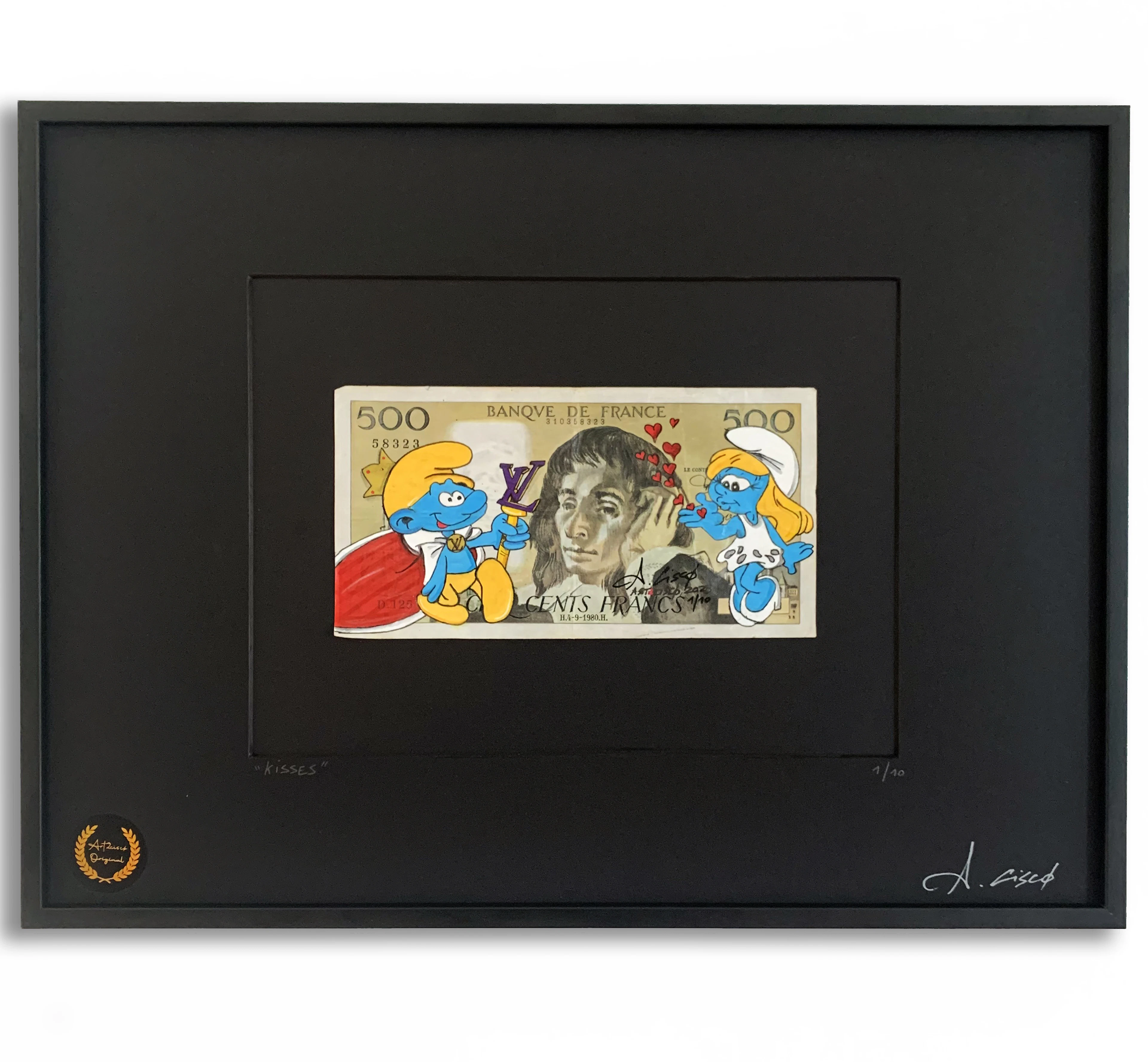 Cisco - Kisses, 2026 - Acrylique sur billet