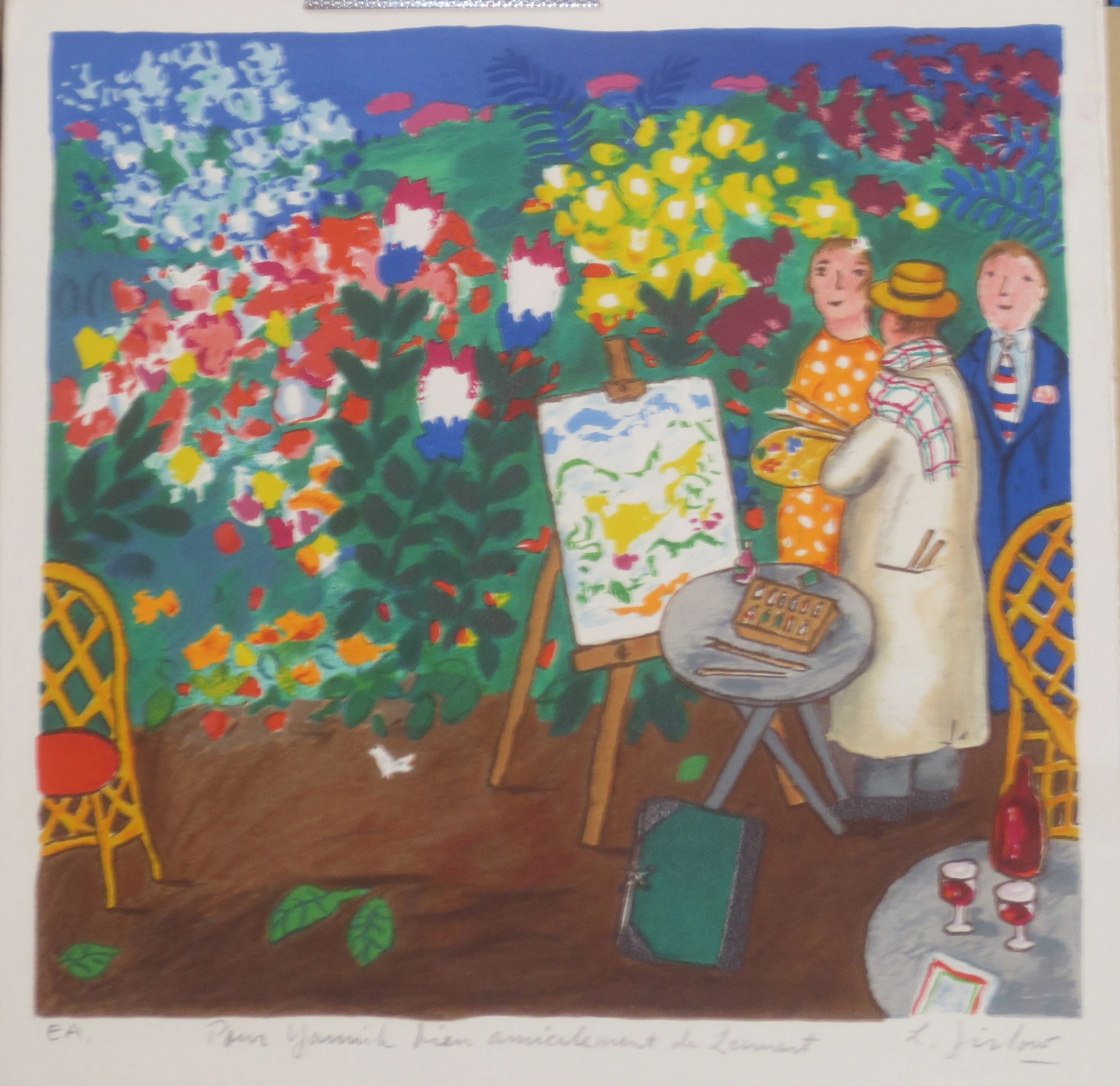 Lennart JIRLOW - Le Peintre - Lithographie signée et dédicacée
