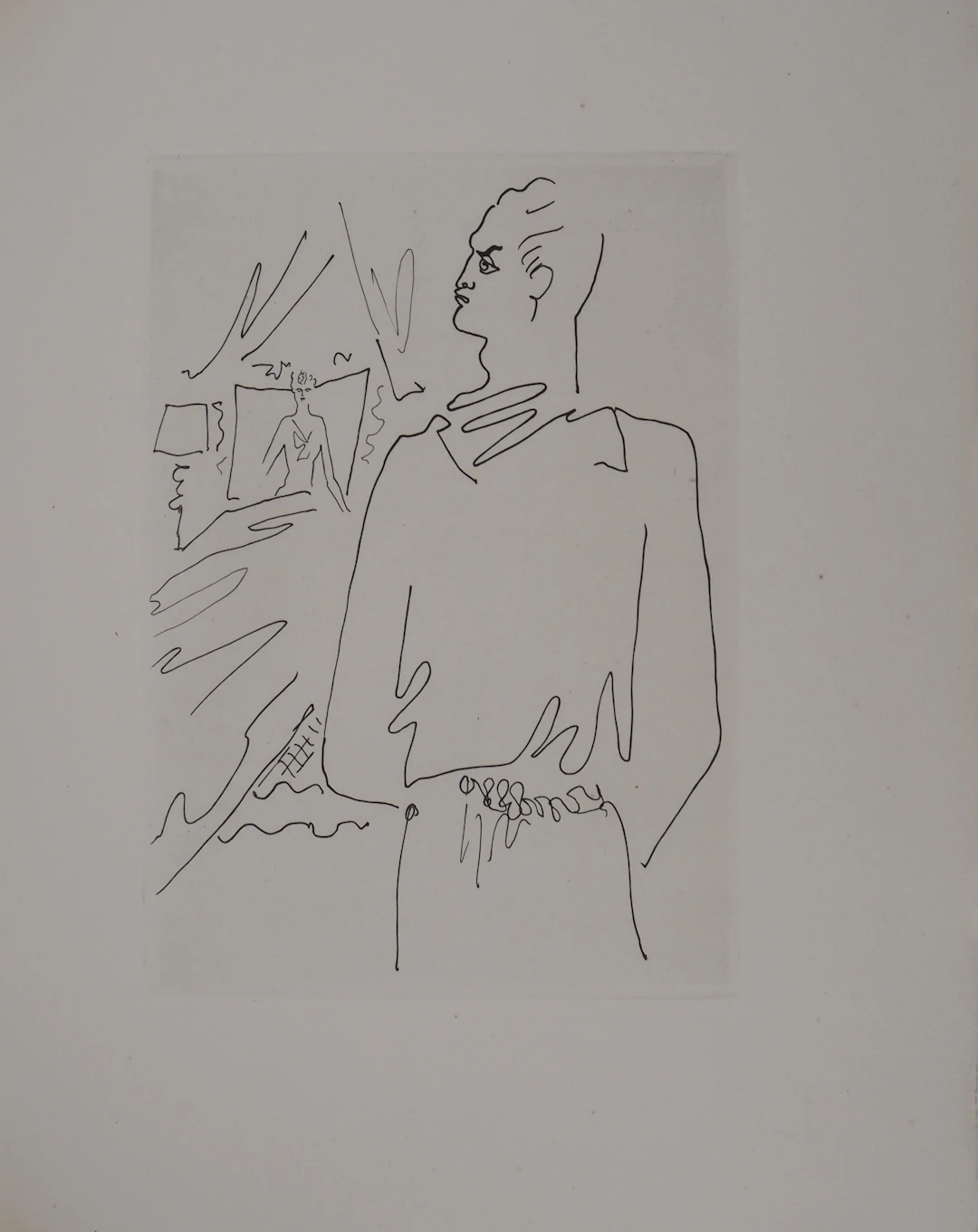 Jean COCTEAU : Le bal du comte d'Orgel, Dispute conjugale, gravure originale